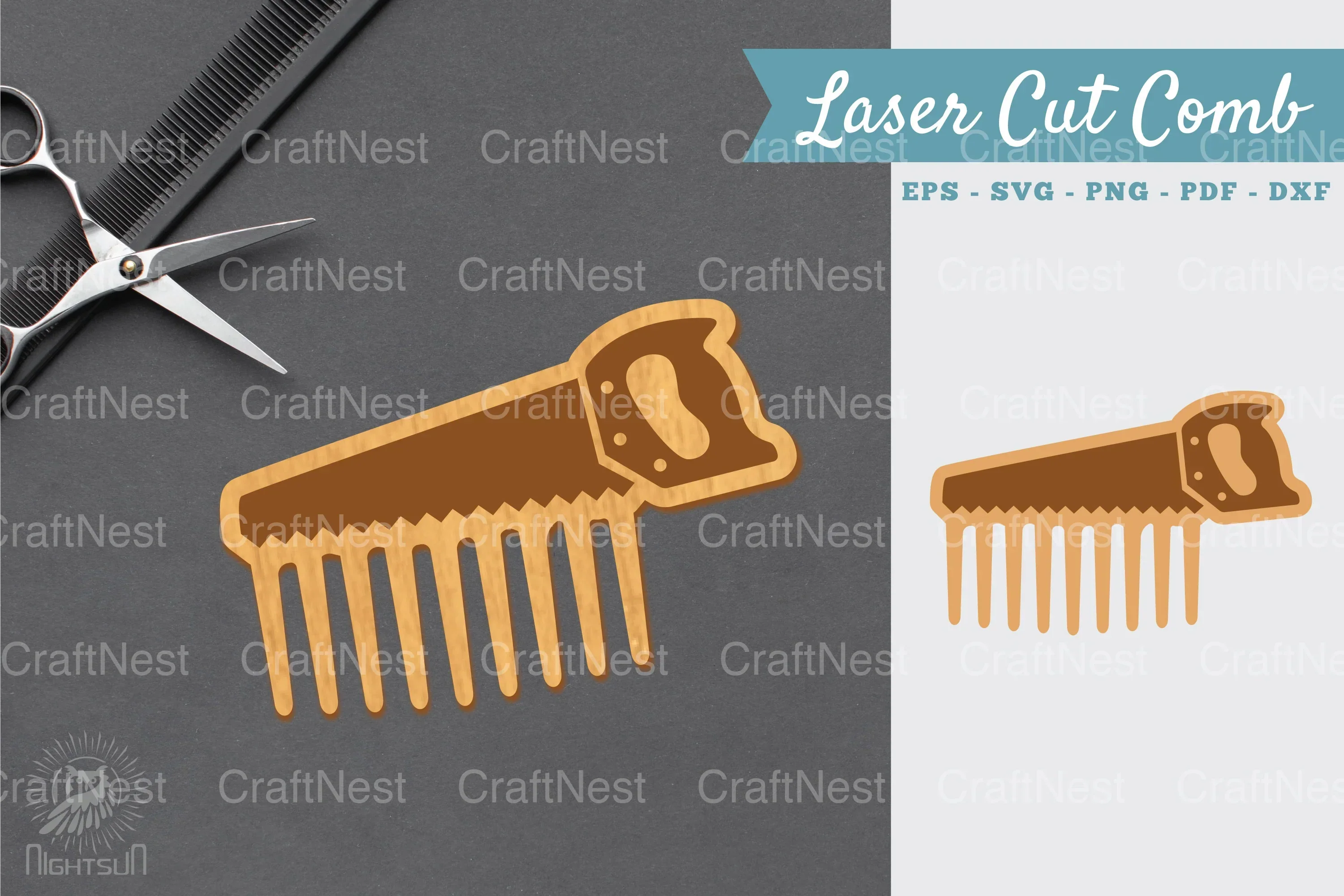 Laser Cut Comb SVG Bundle