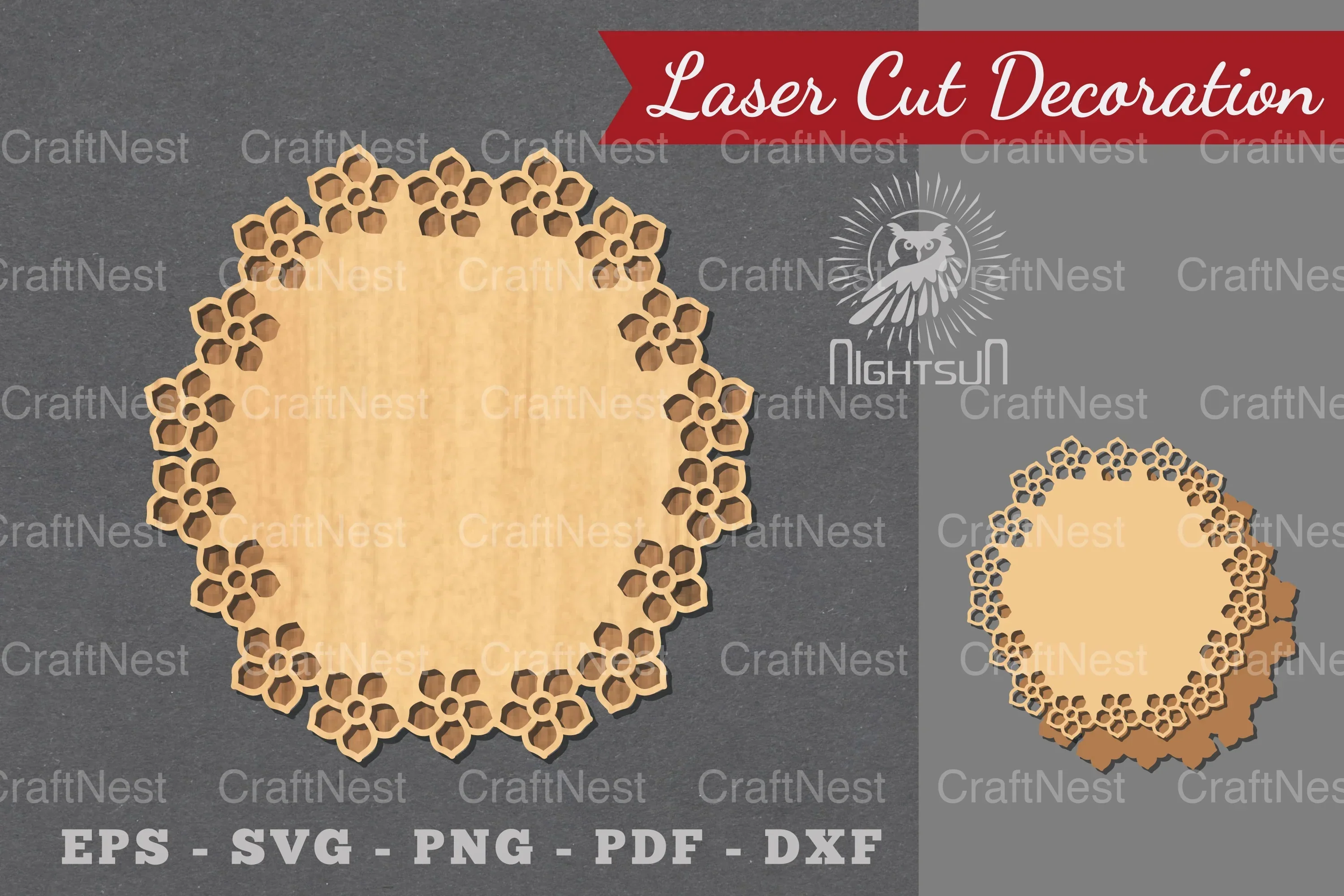 Laser Cut Flower Sign Decoration Bundle