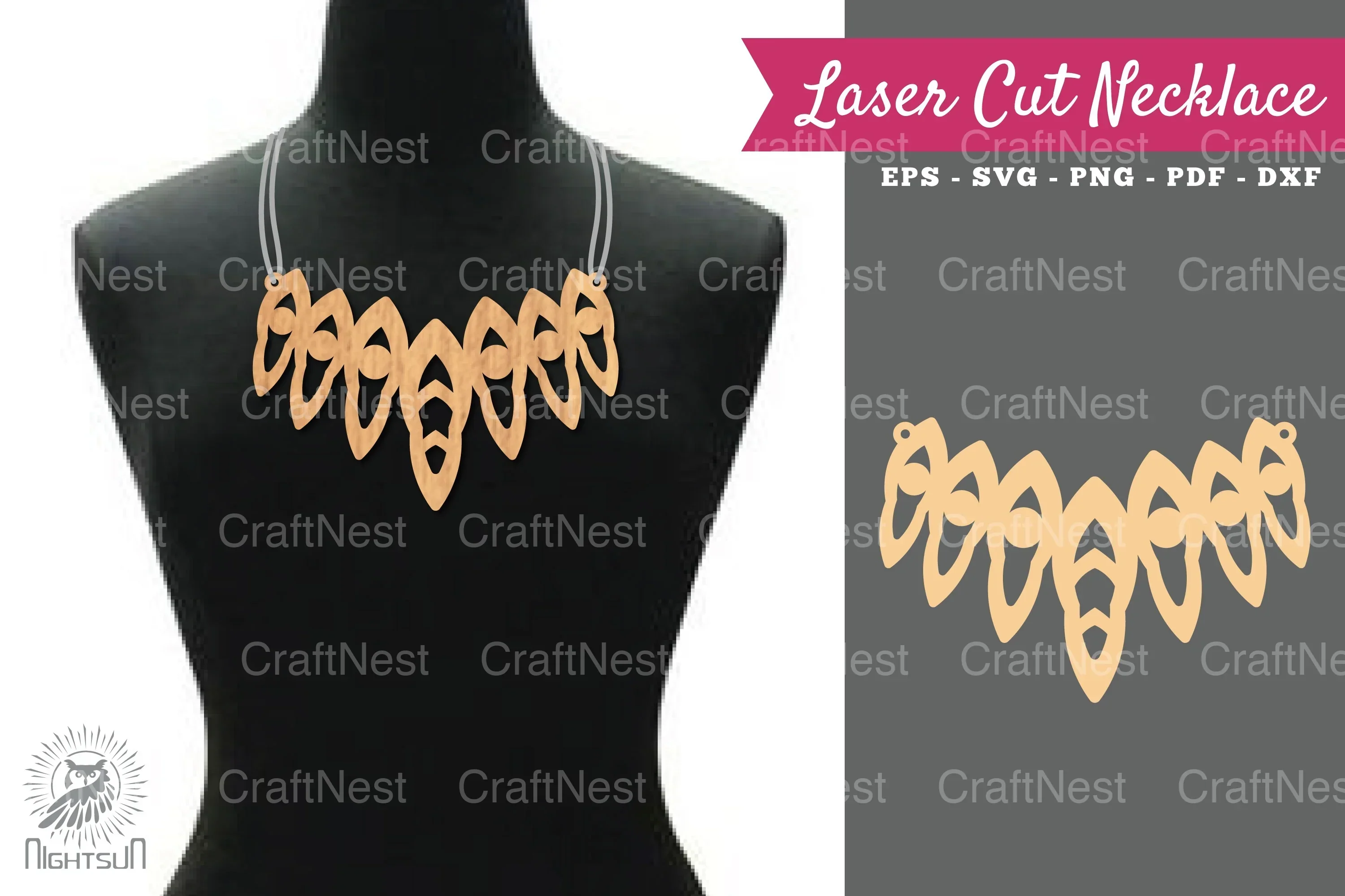 Laser Cut Necklace Design Bundle