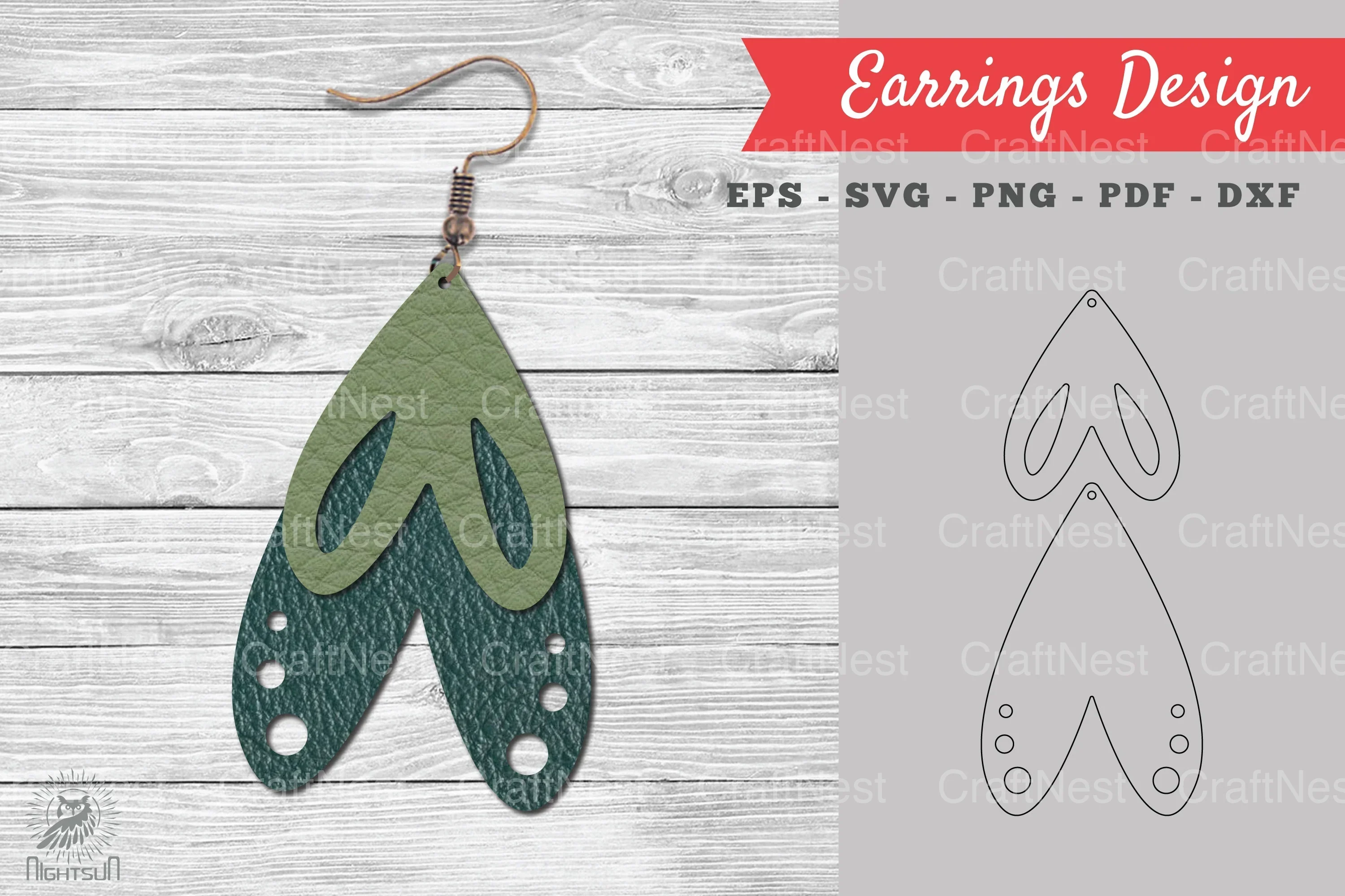 Leather Earring Design Clipart Bundle