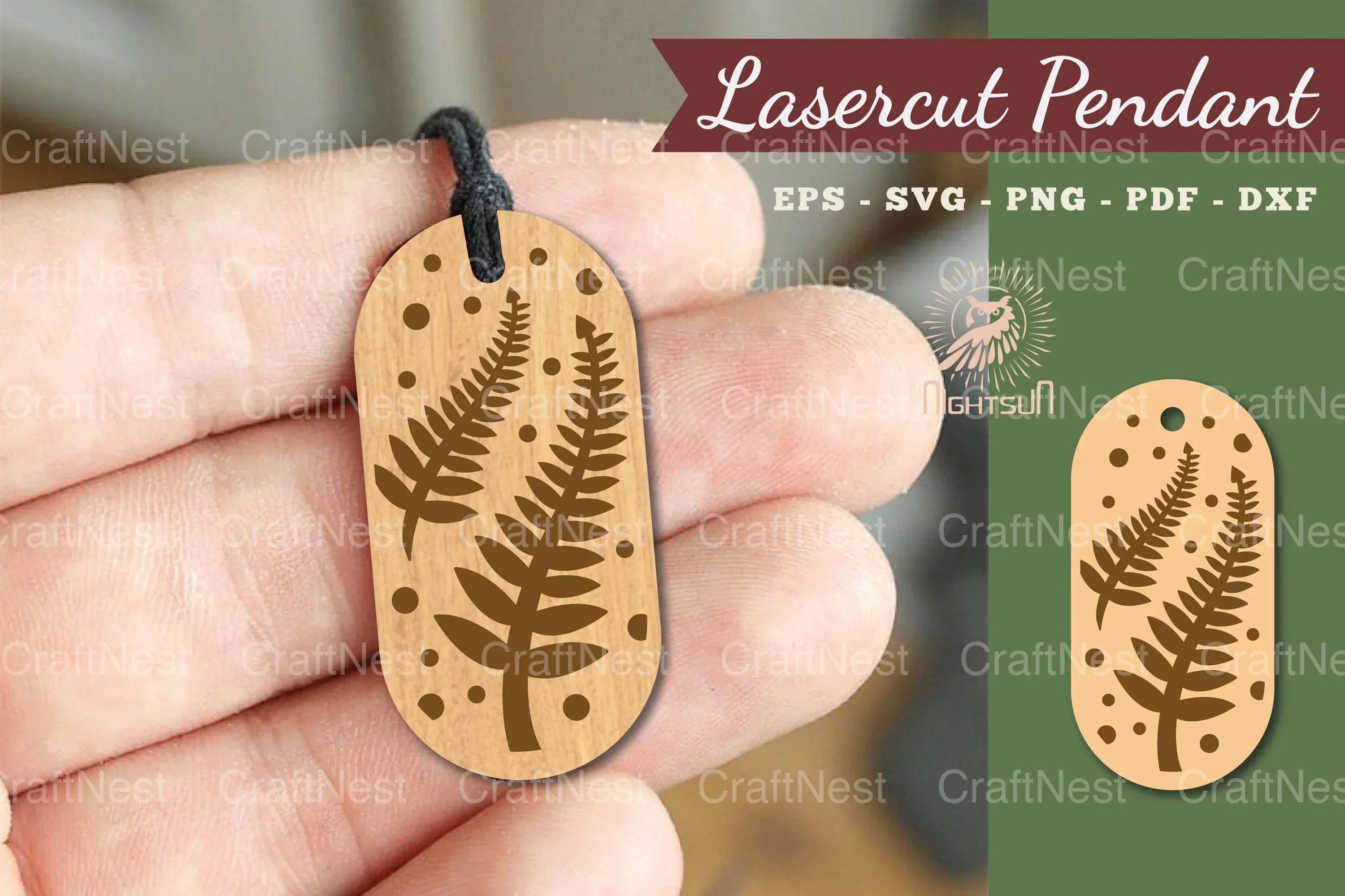 Leaves Lasercut Pendant Design Bundle