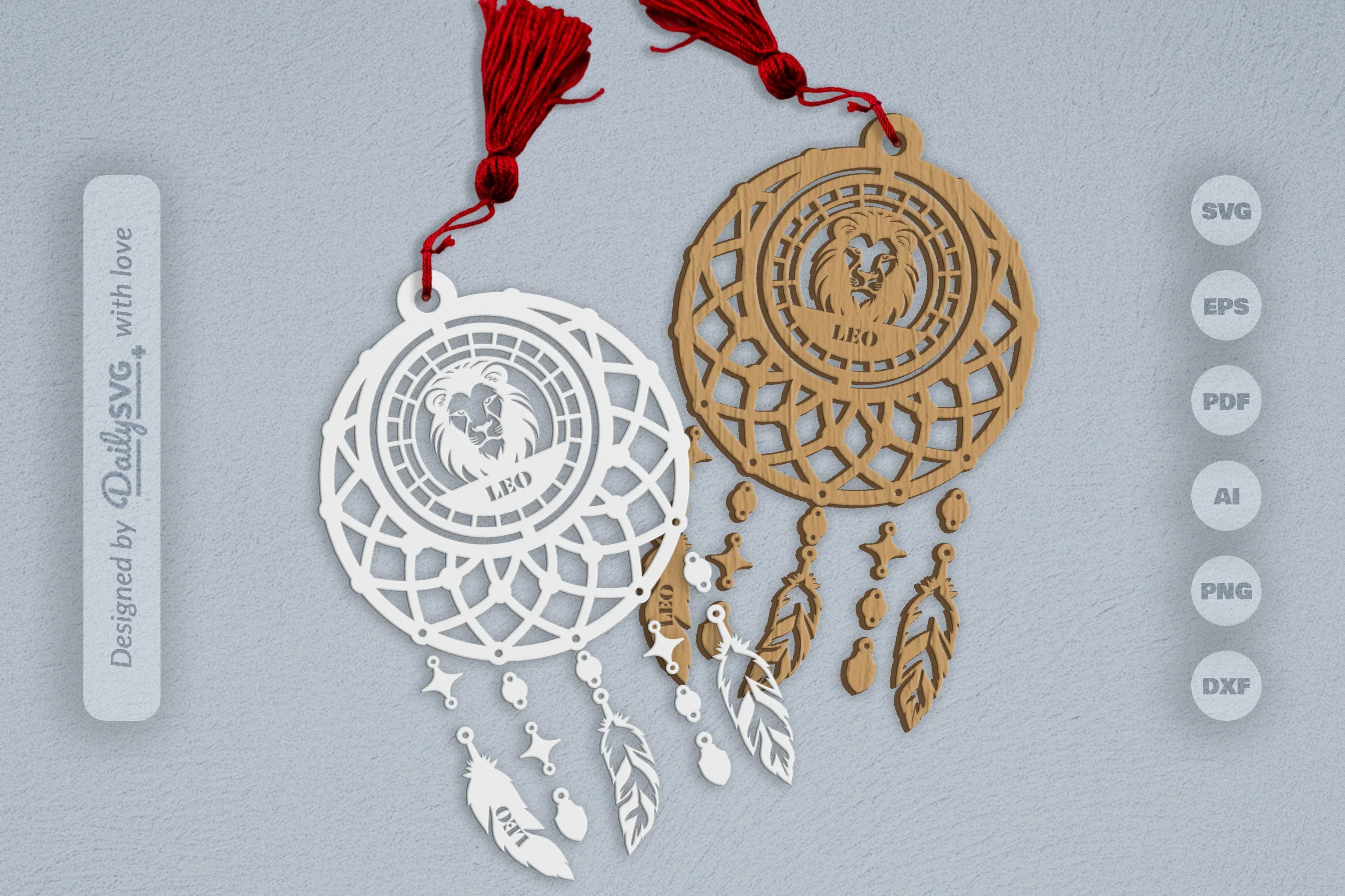 Leo Dream Catcher Set SVG Bundle