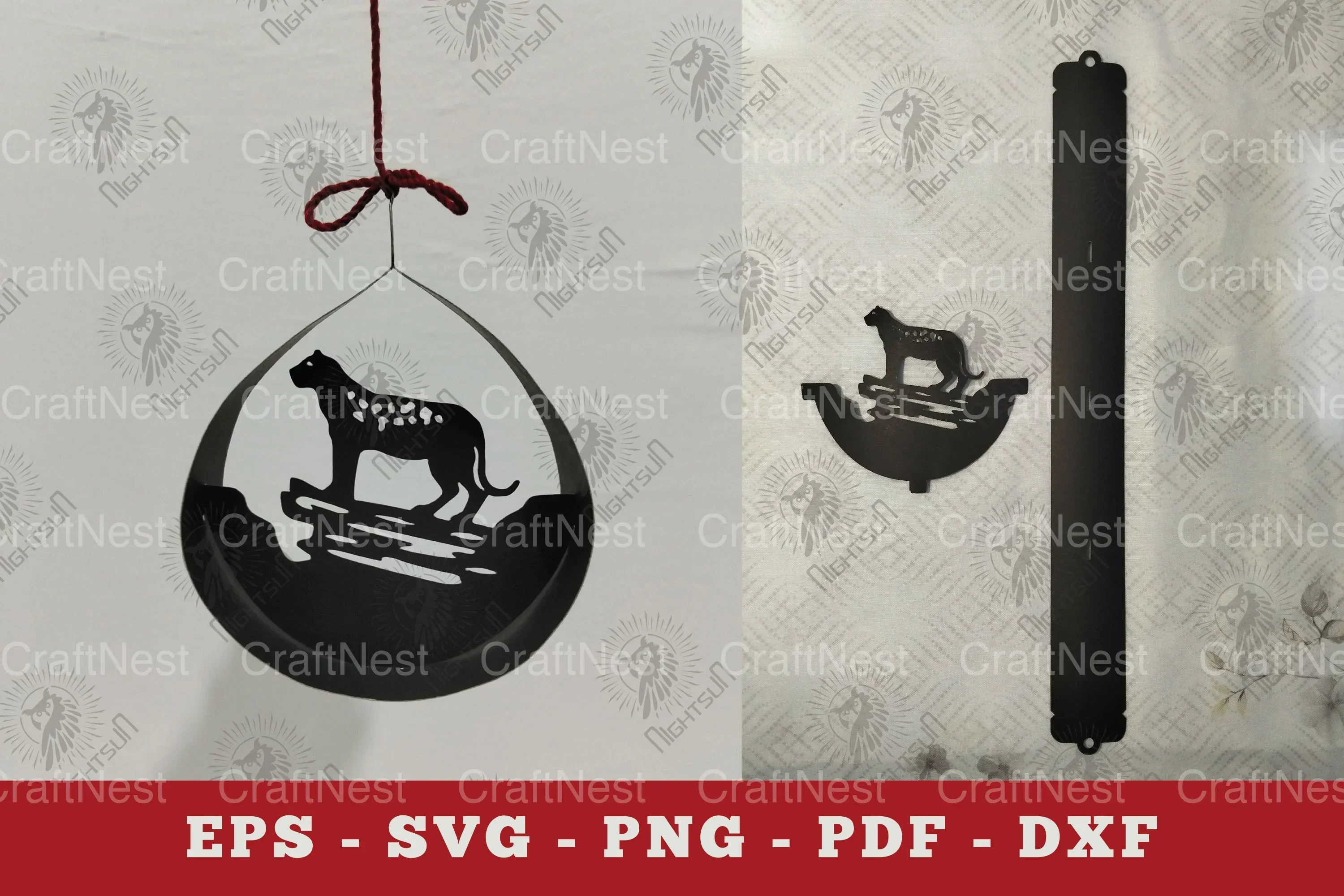 Leopard Papercut Ornament Clipart Bundle