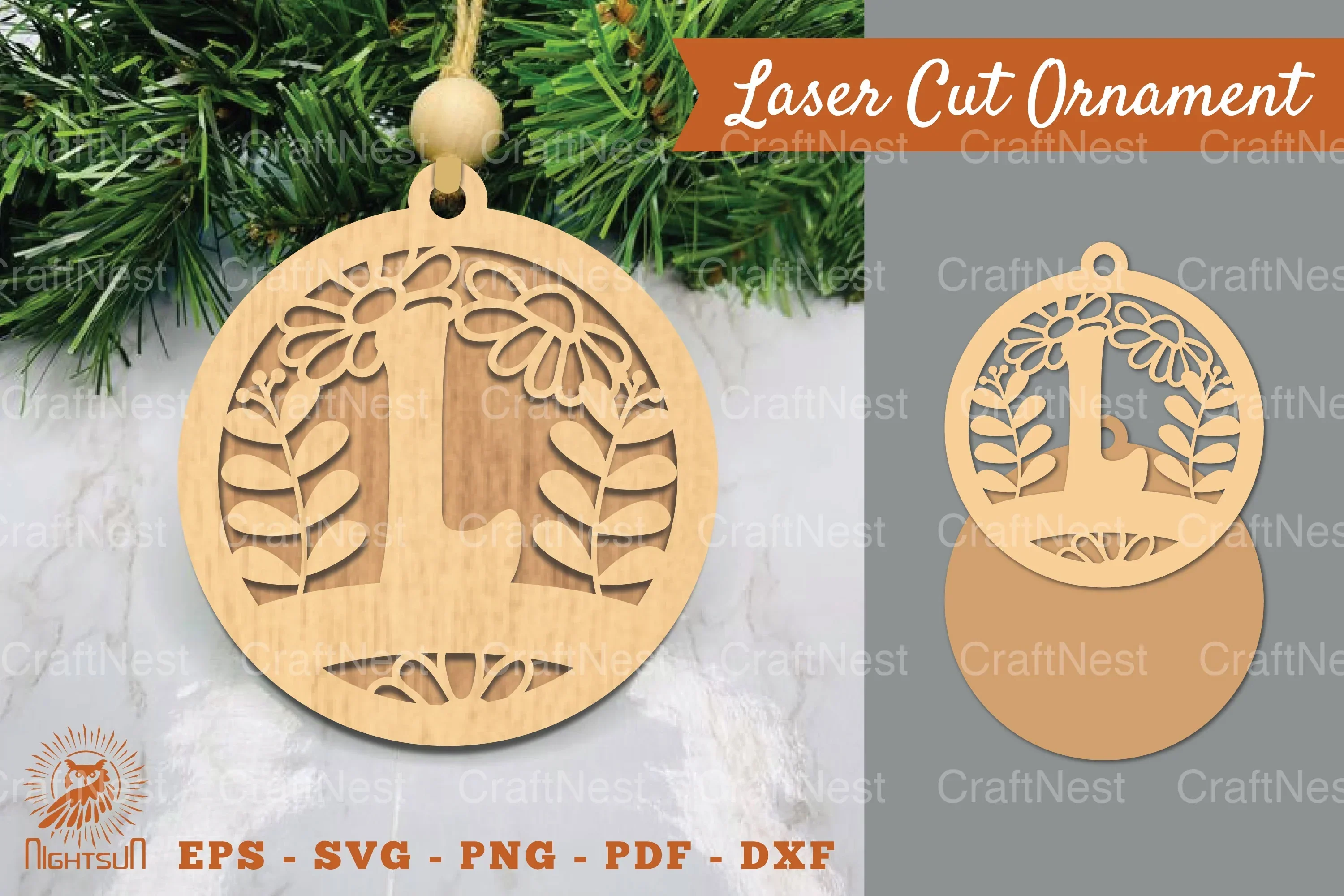 Letter L Laser Cut Ornament Clipart Bundle