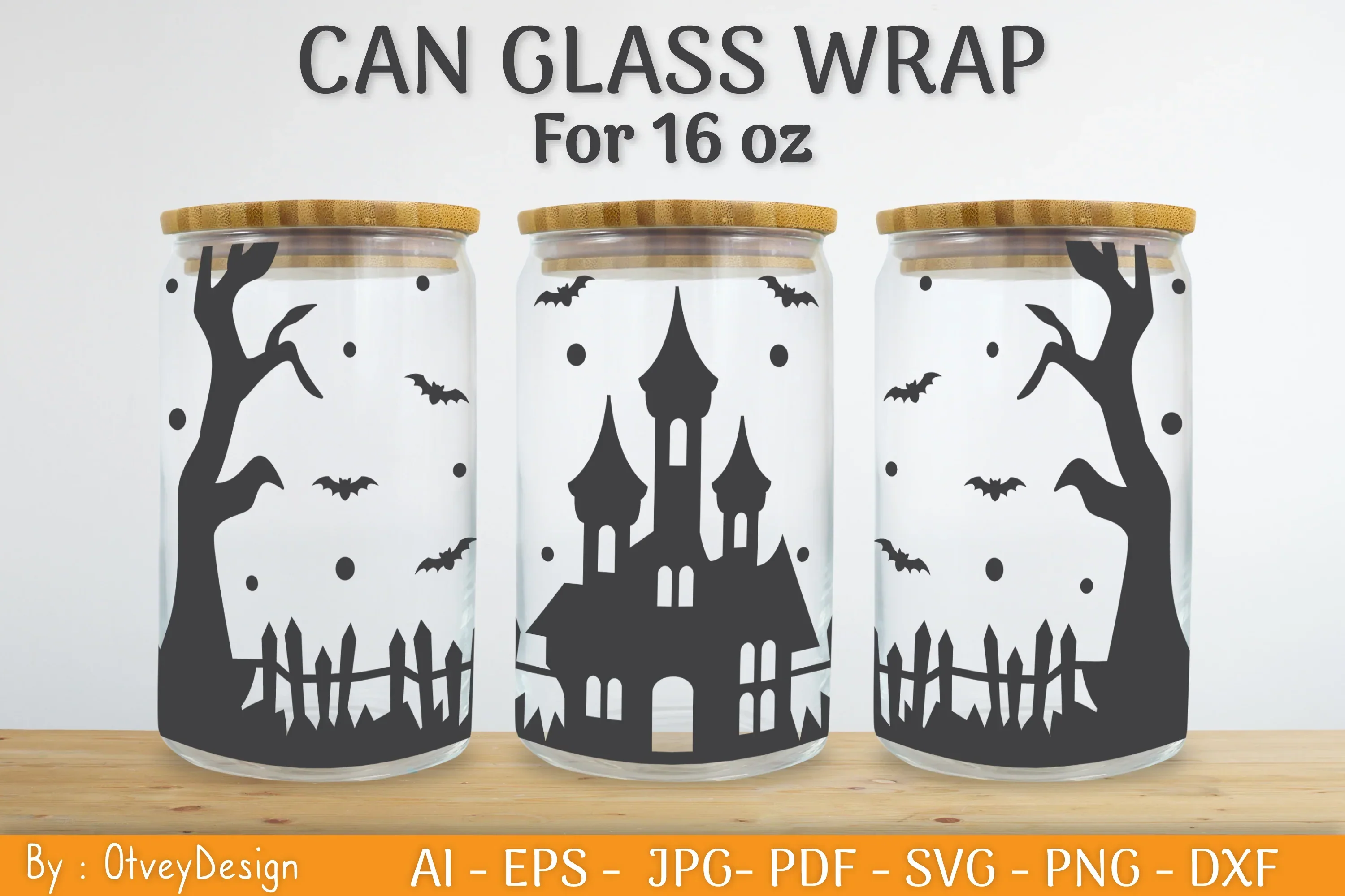 Libbey 16 Oz Can Glass Halloween SVG Bundle - Image 2