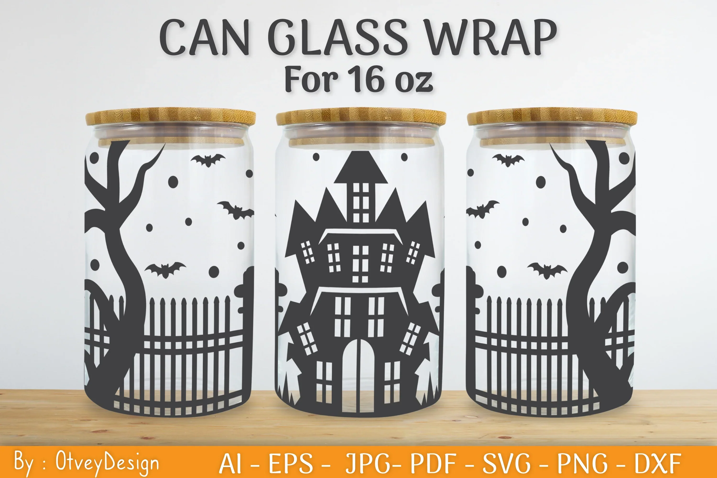 Libbey 16 Oz Can Glass Halloween SVG Bundle - Image 2