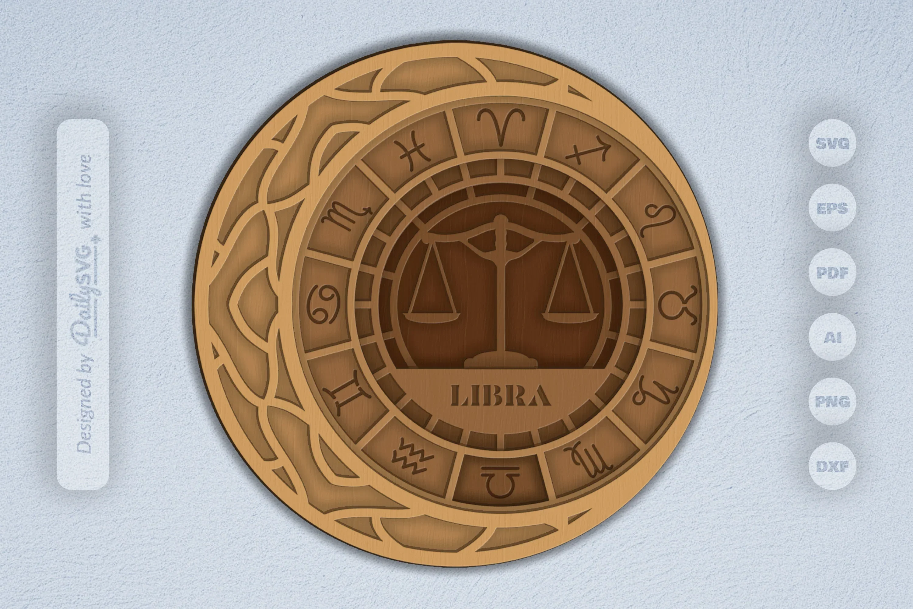 Libra Zodiac Laser Cut SVG Bundle
