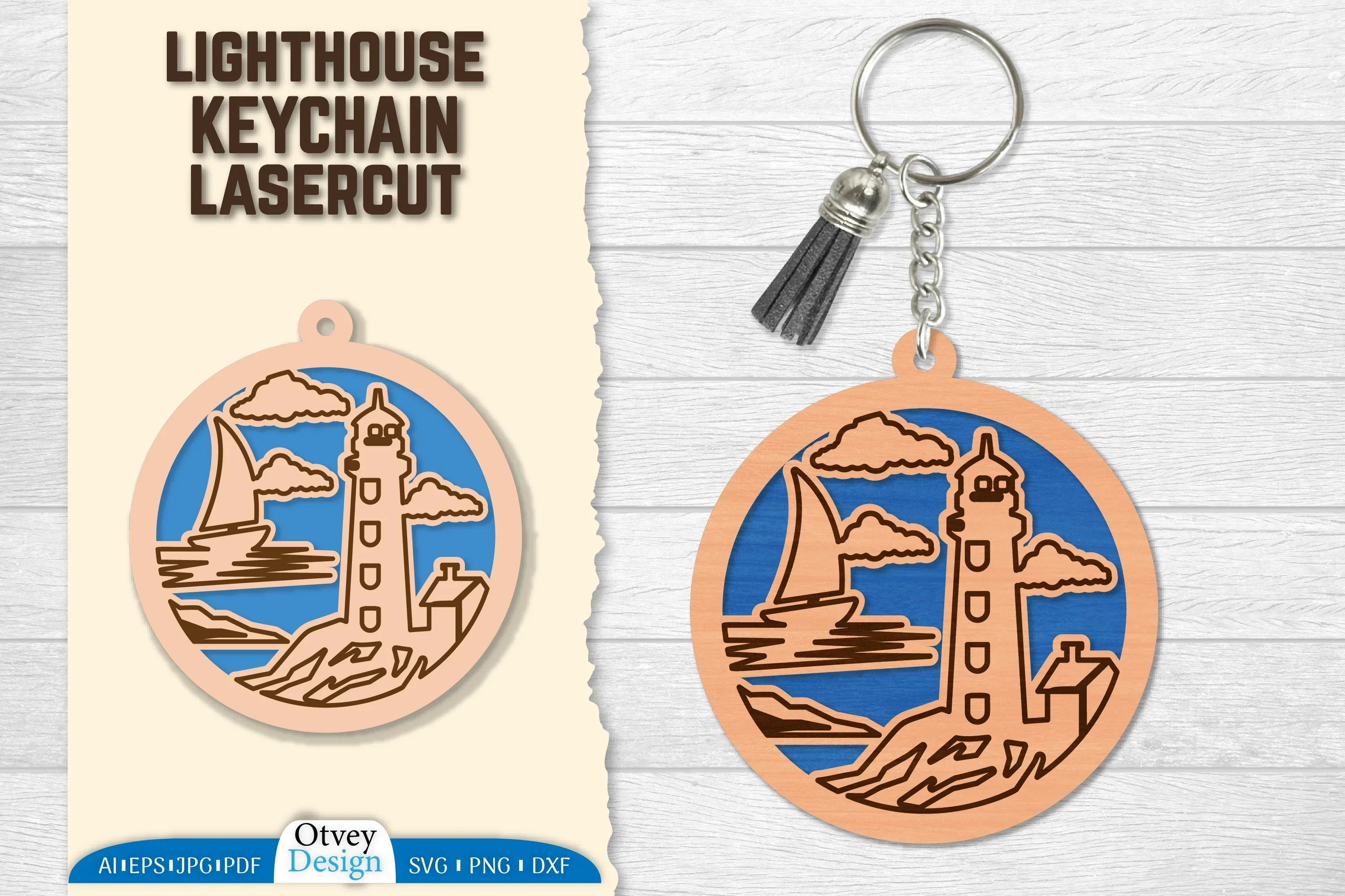 Lighthouse Lasercut Ornament SVG Bundle