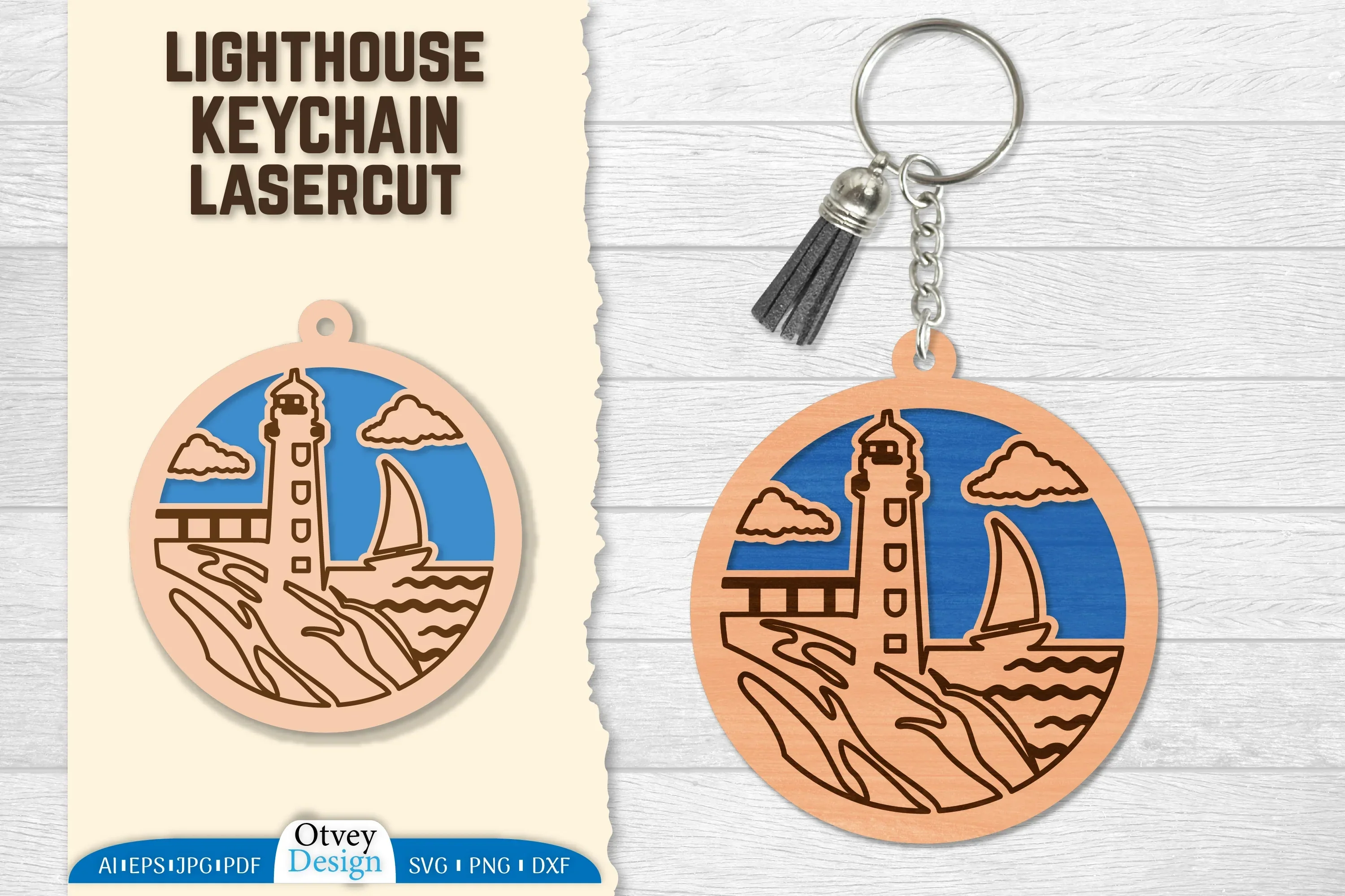 Lighthouse Lasercut Ornament SVG Bundle