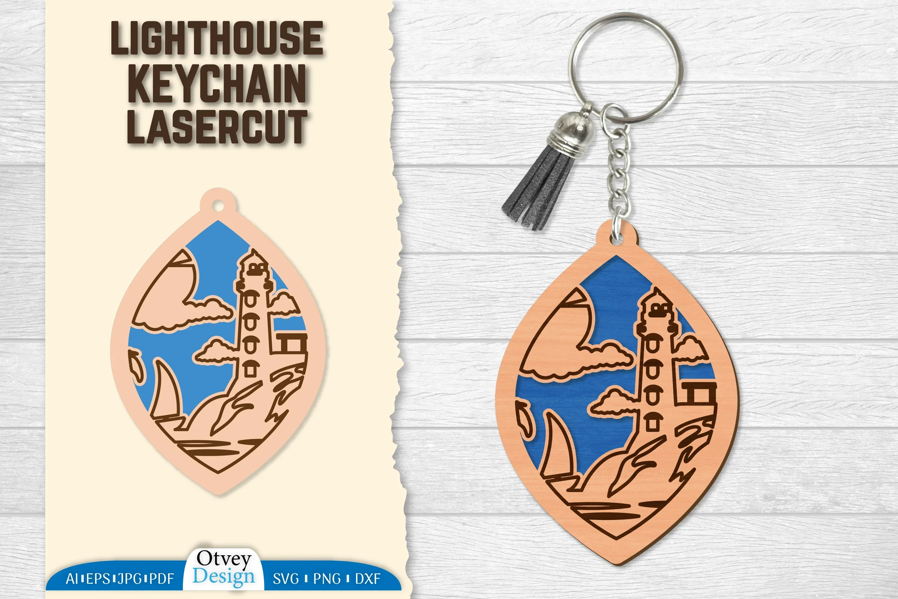 Lighthouse Lasercut Ornament SVG Bundle