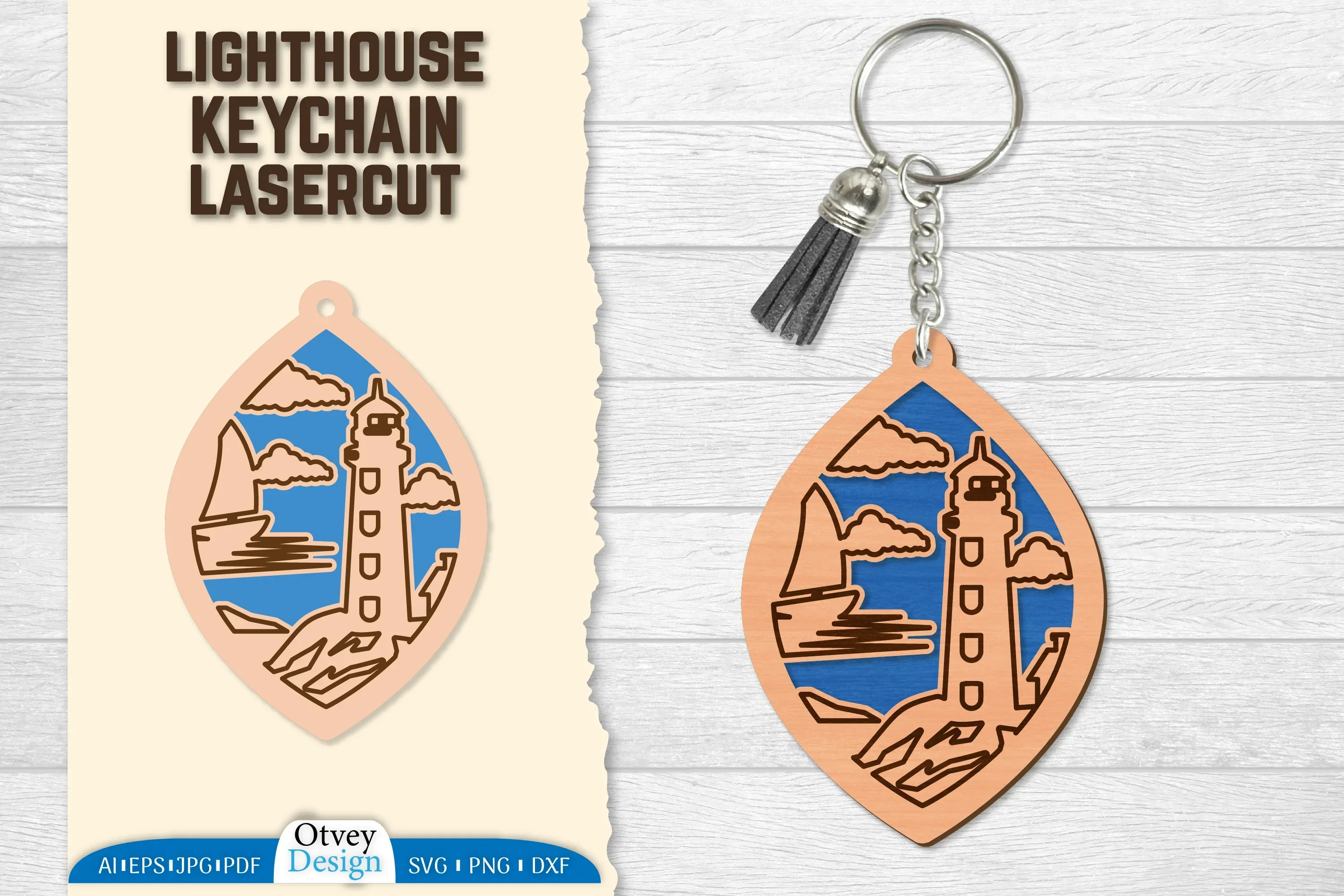 Lighthouse Lasercut Ornament SVG Bundle