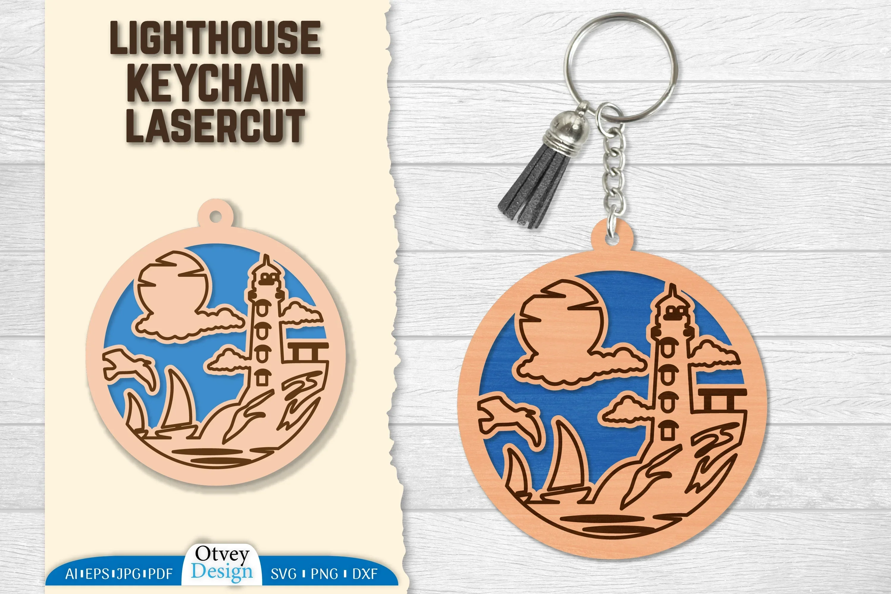 Lighthouse Lasercut Ornament SVG Bundle