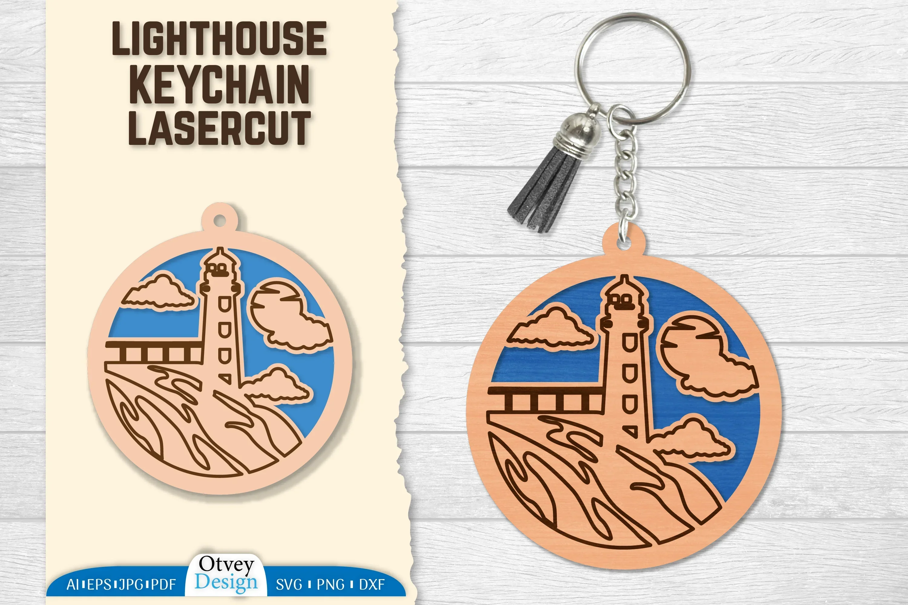 Lighthouse Lasercut Ornament SVG Bundle