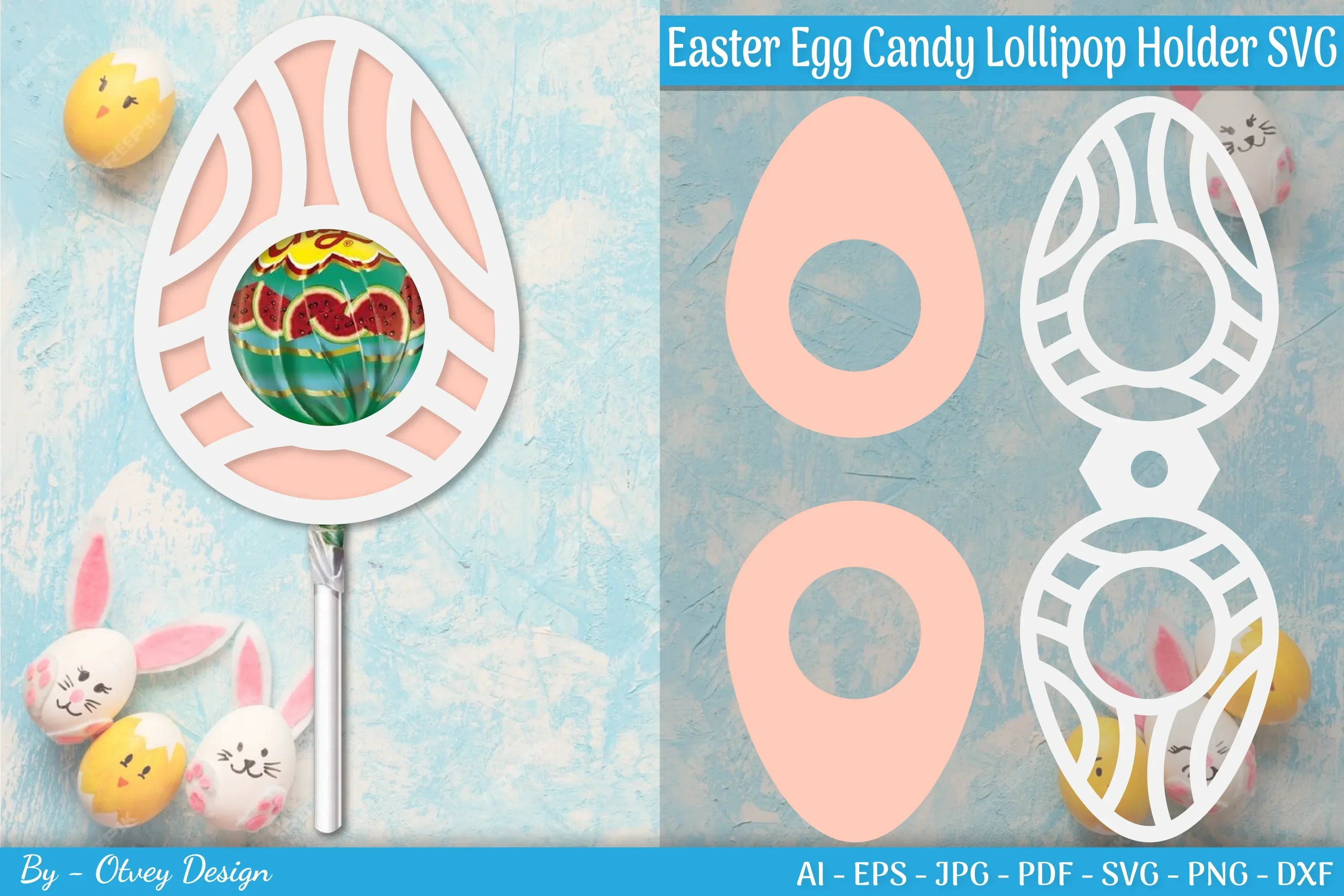 Lollipop Holder Easter Egg SVG Bundle