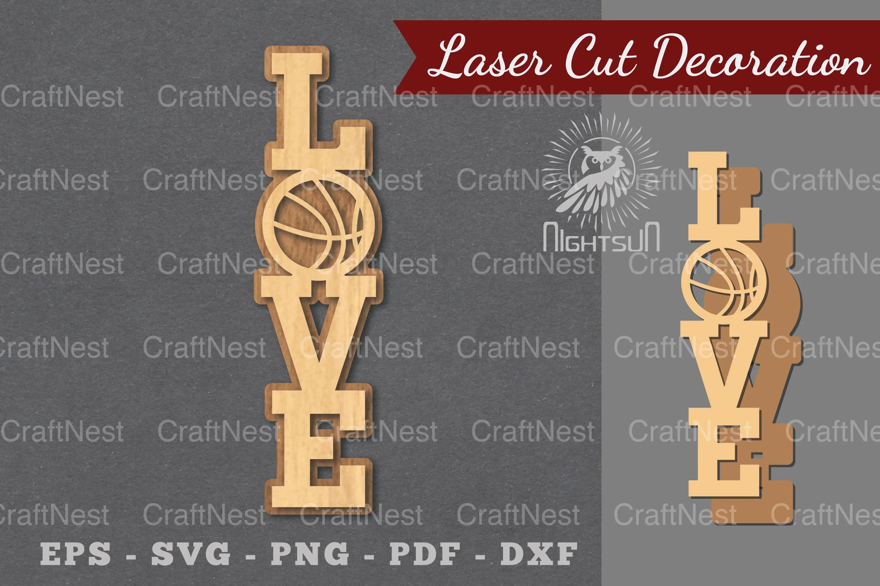 Love Basketball Laser Cut Decoration Bundle