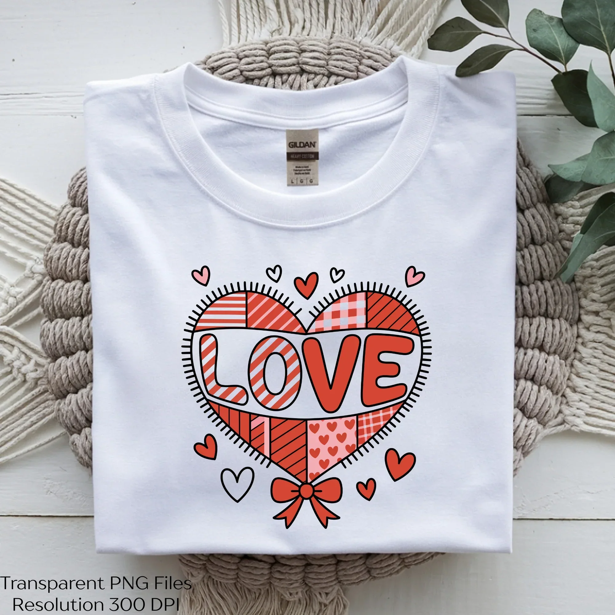 Love Heart Cute Coquette Valentine Day Clipart Bundle