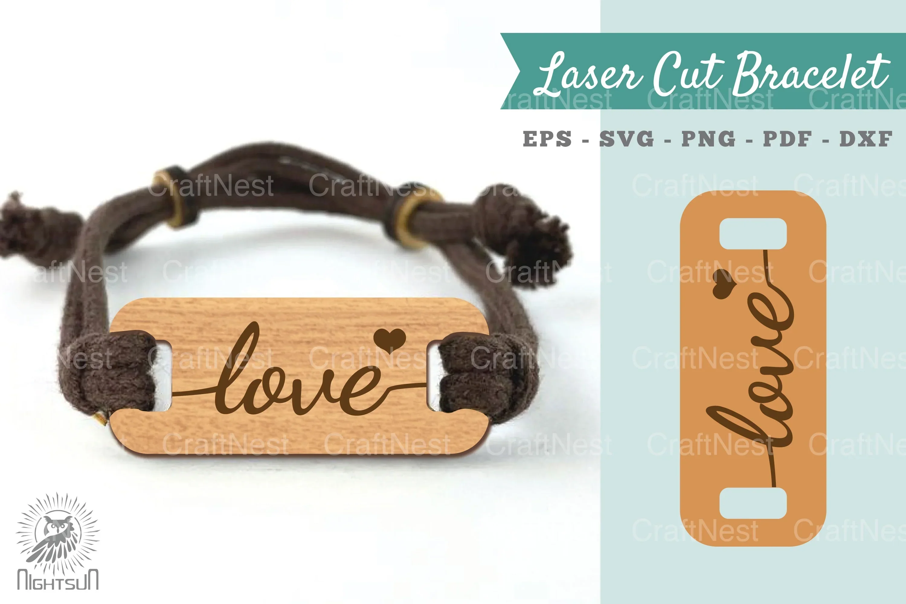 Love Laser Cut Bracelet Design Bundle