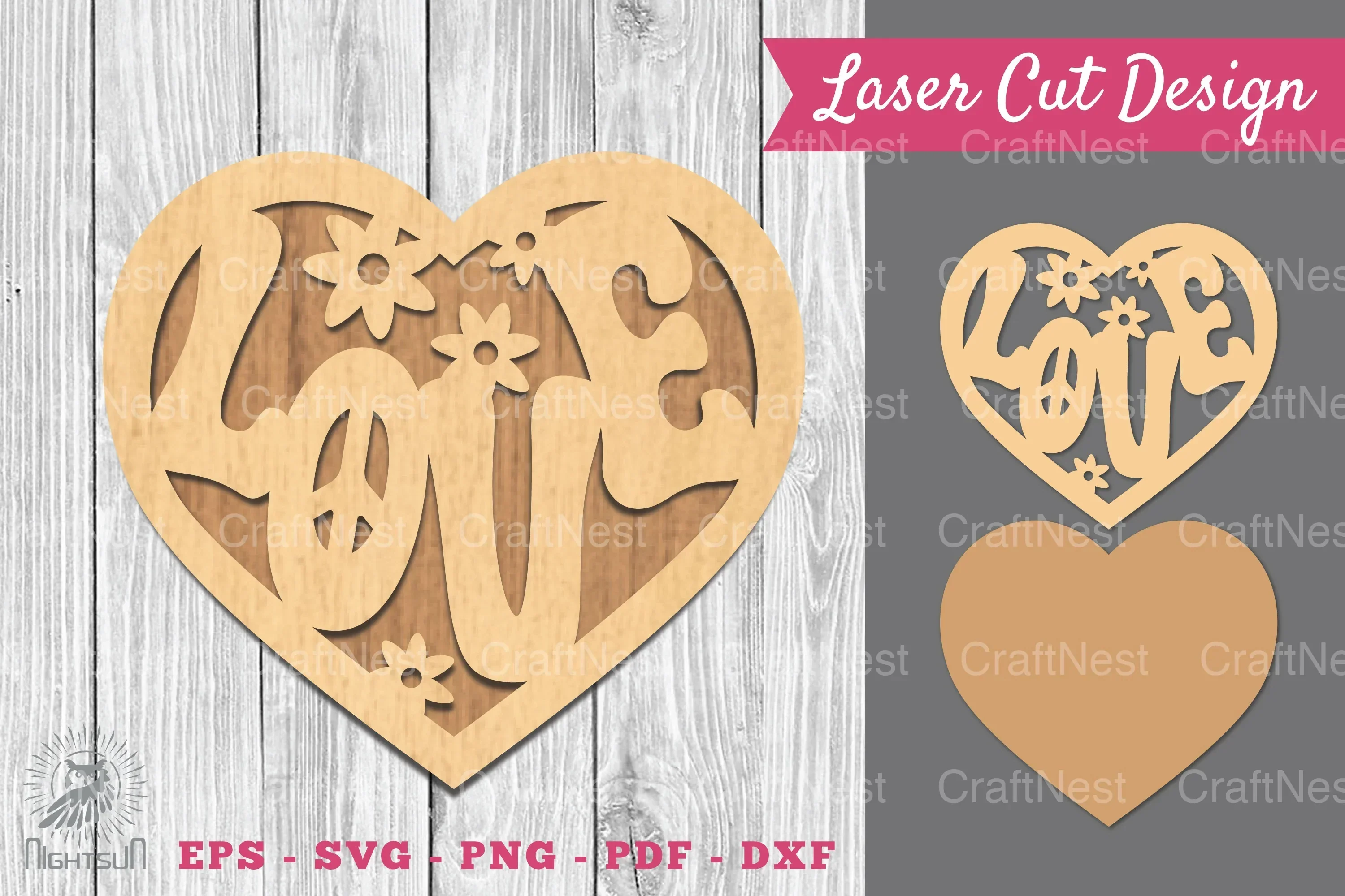 Love Laser Cut Decoration Clipart Bundle
