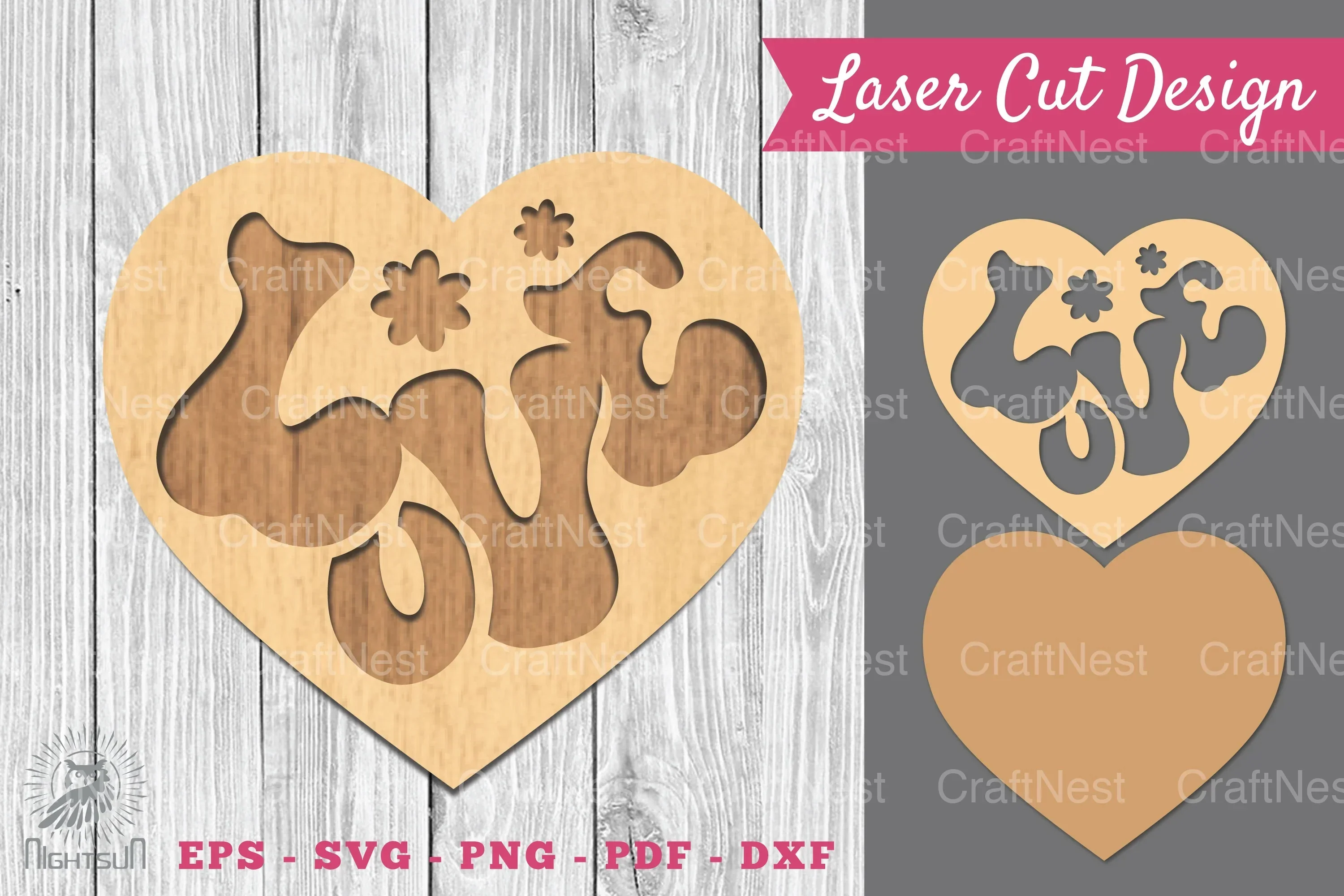 Love Laser Cut Decoration Clipart Bundle
