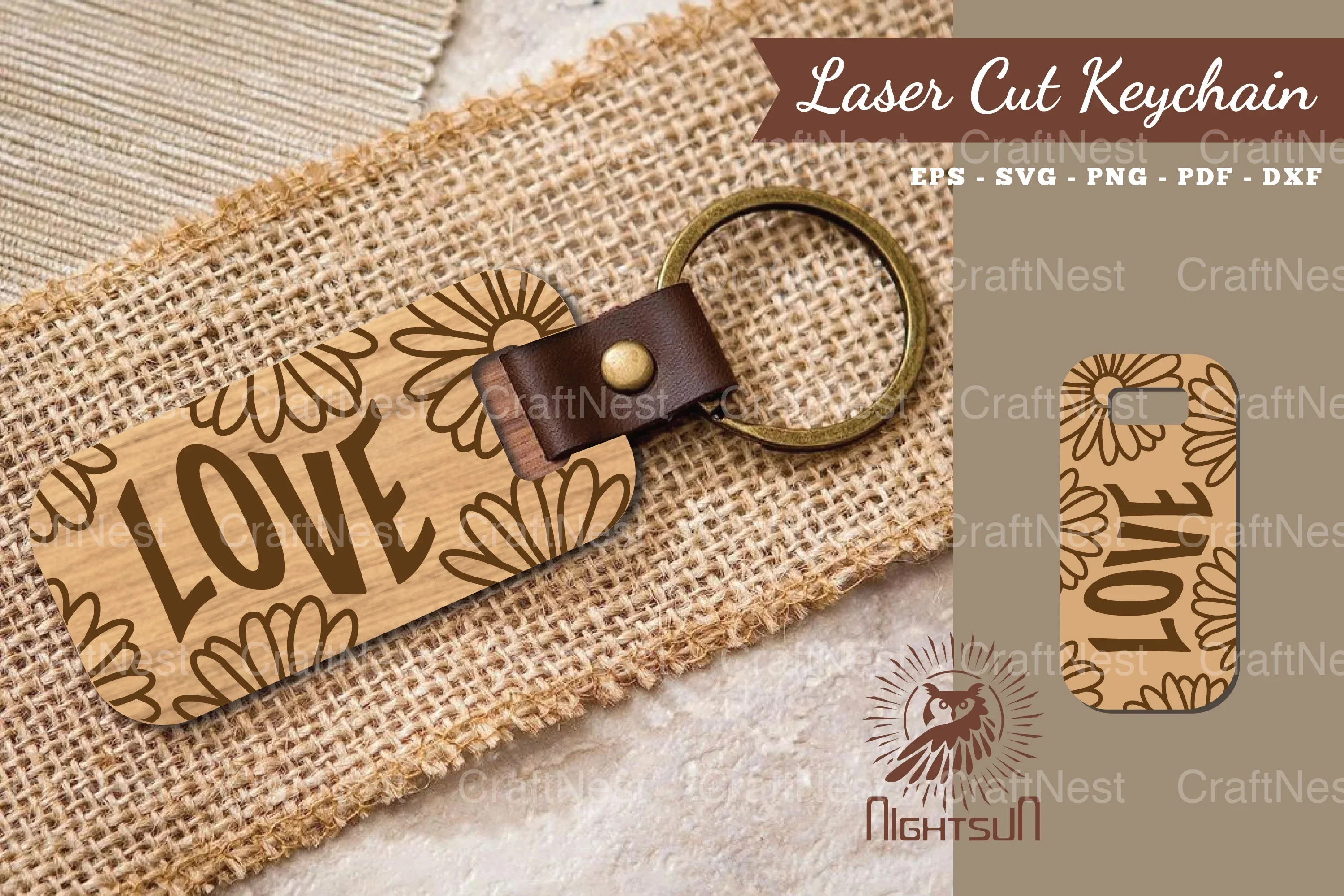 Love Laser Cut Keychain Design Bundle