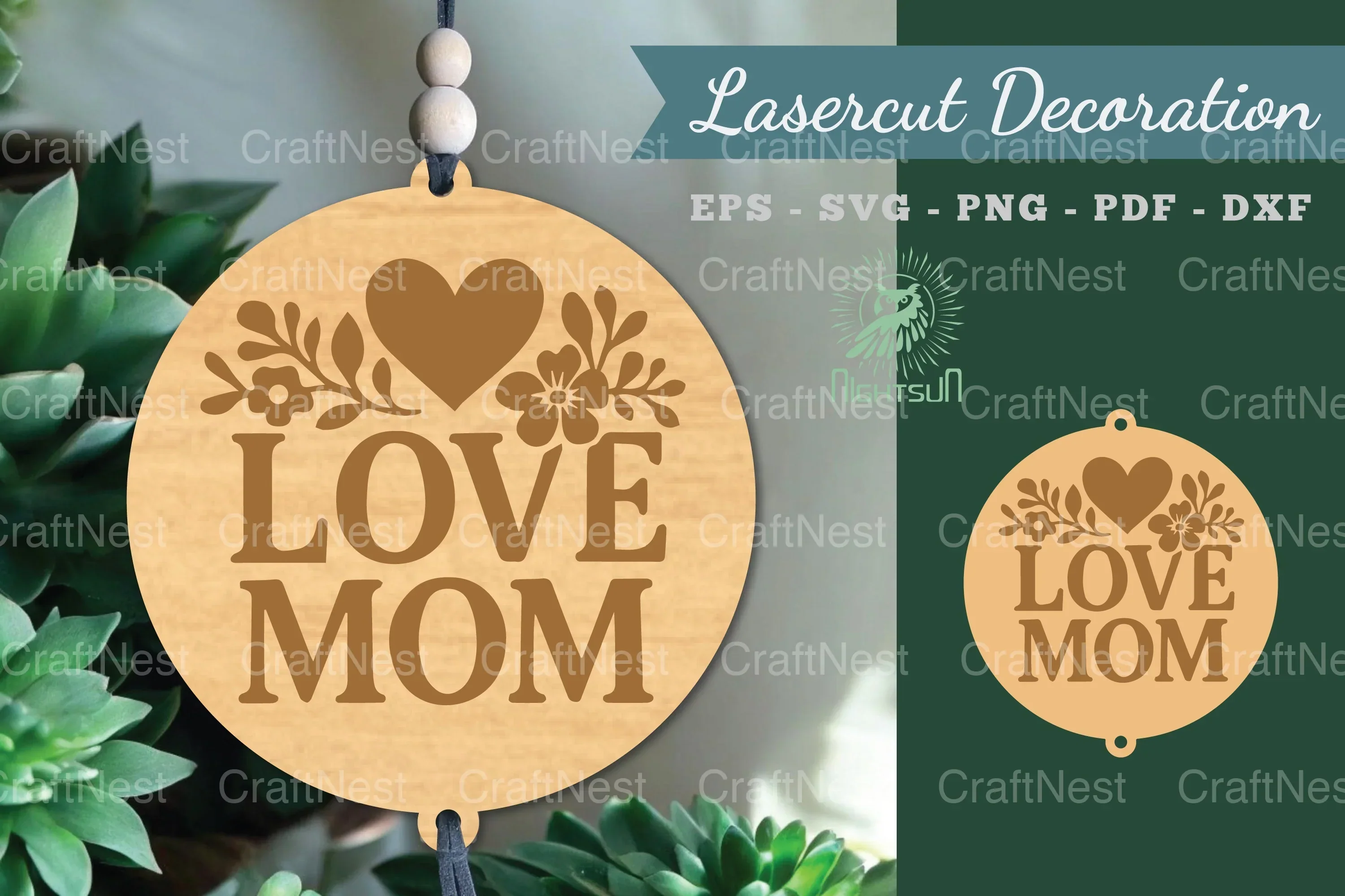 Love Mom Lasercut Decoration Clipart Bundle