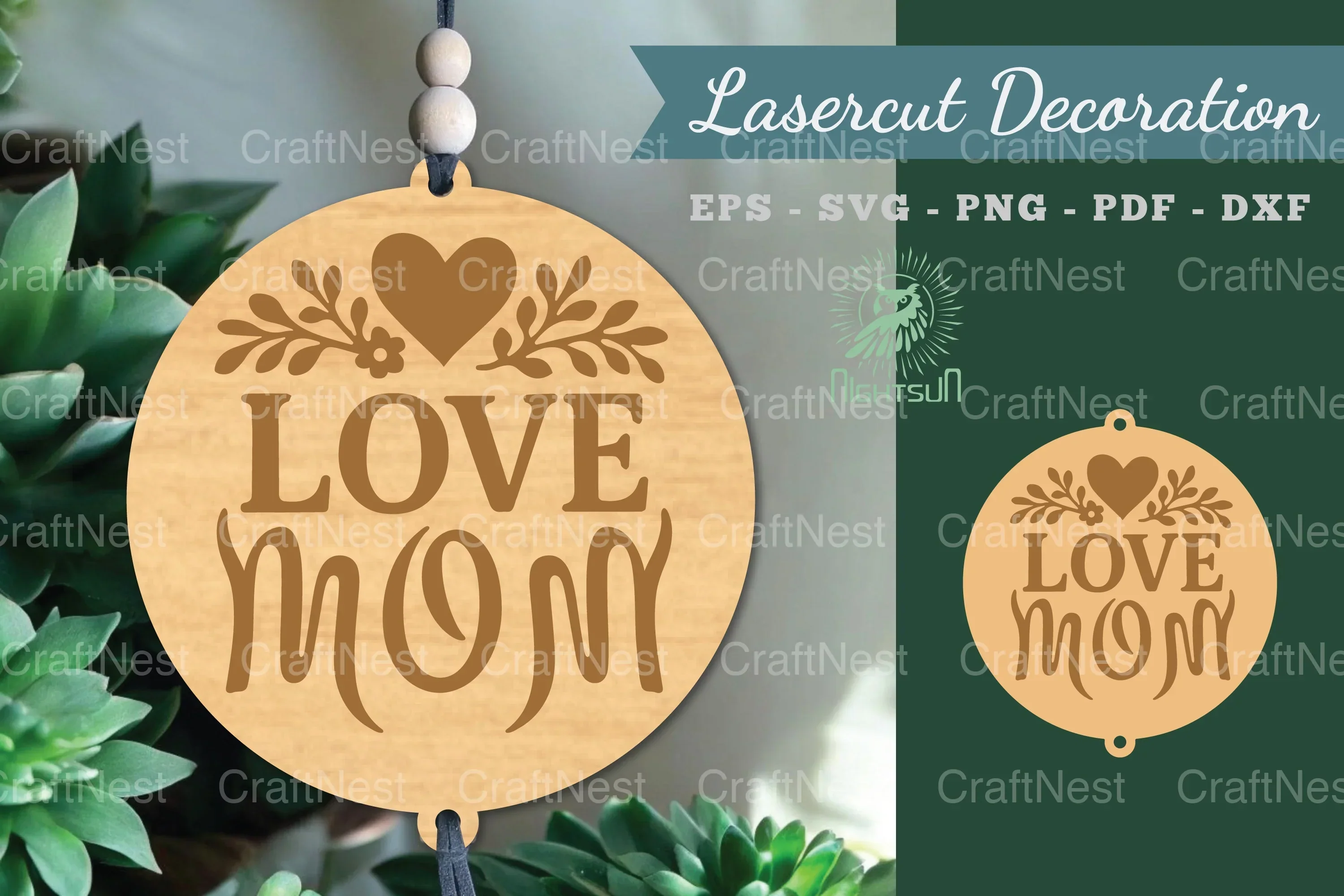 Love Mom Lasercut Decoration Clipart Bundle