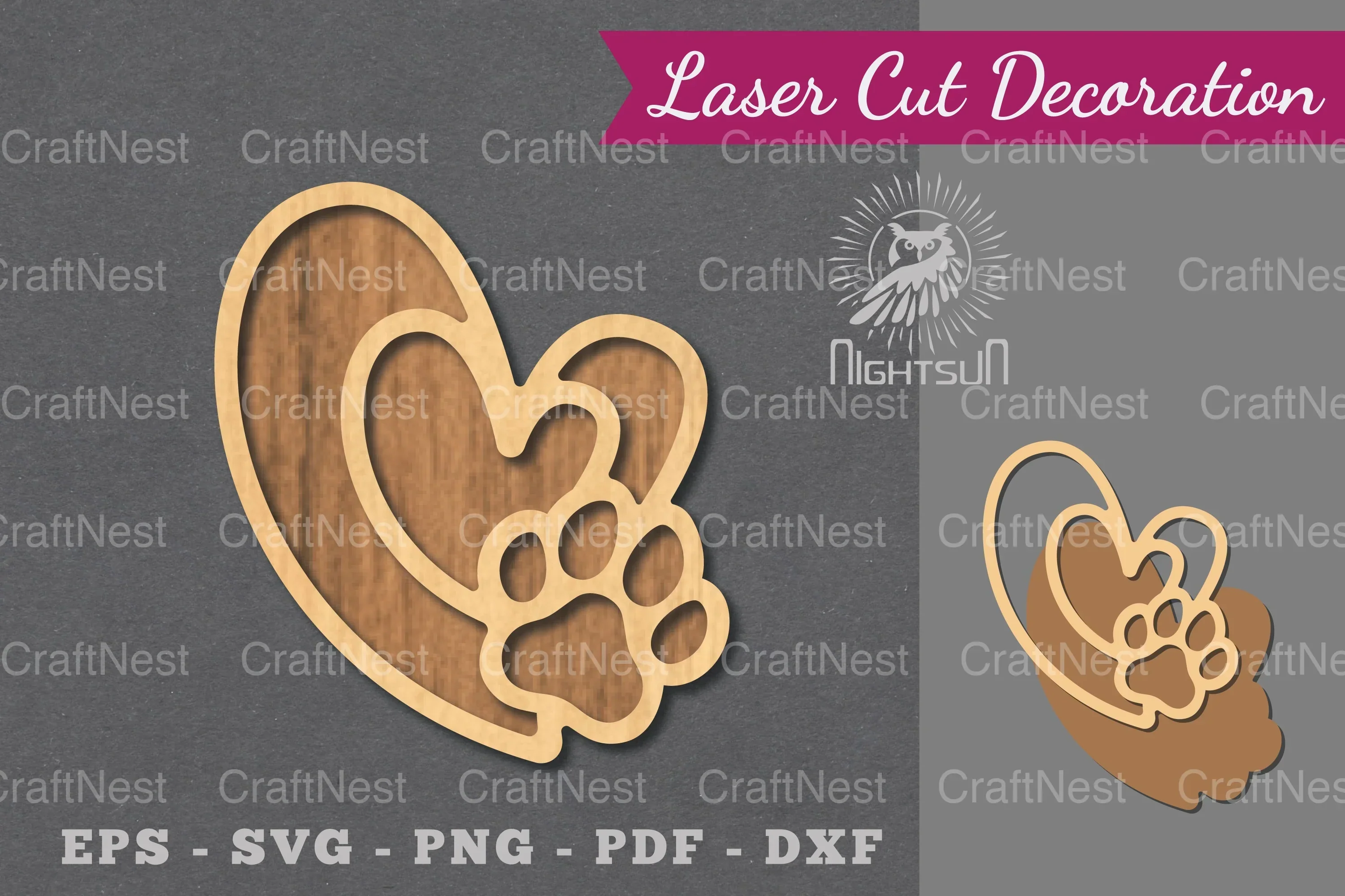 Love Paw Laser Cut Decoration Bundle