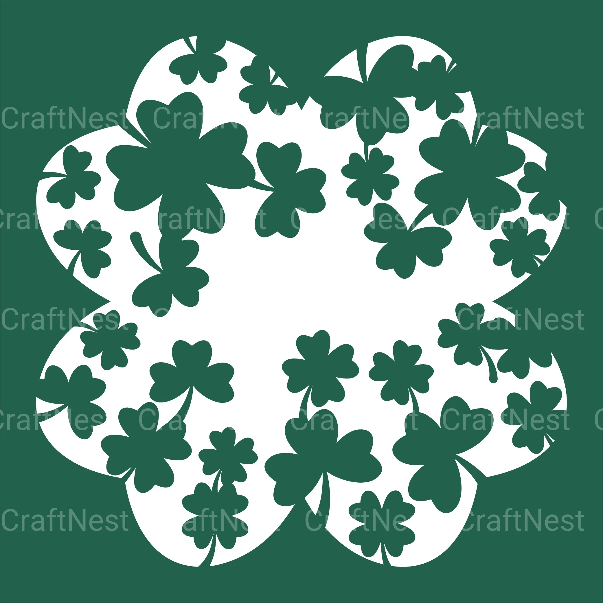 Lucky Clover 3D Layered Papercut Clipart Bundle - Image 4