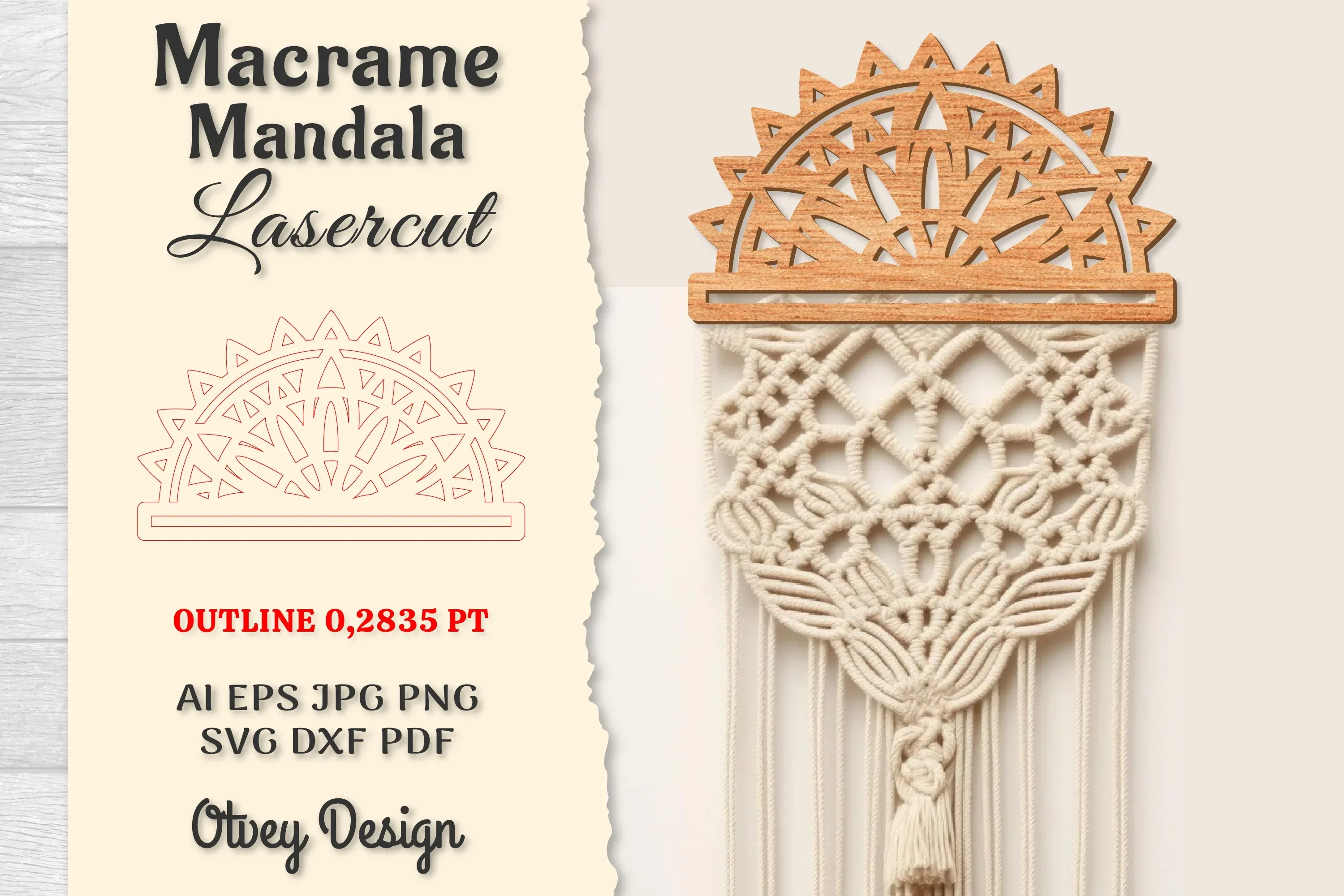 Macrame Frame Mandala Lasercut SVG Bundle