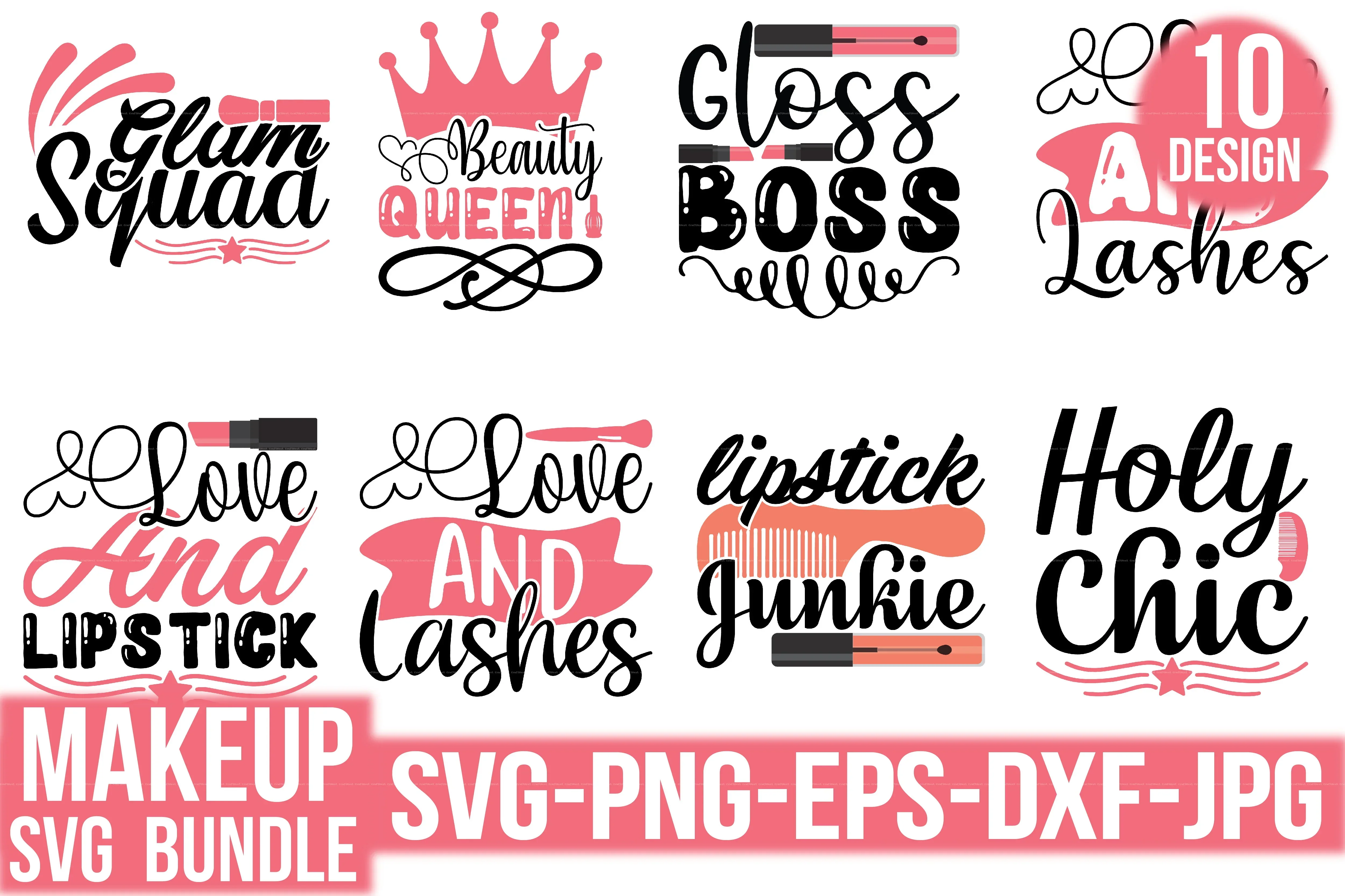 Makeup SVG Bundle for Creative Designs - Image 3