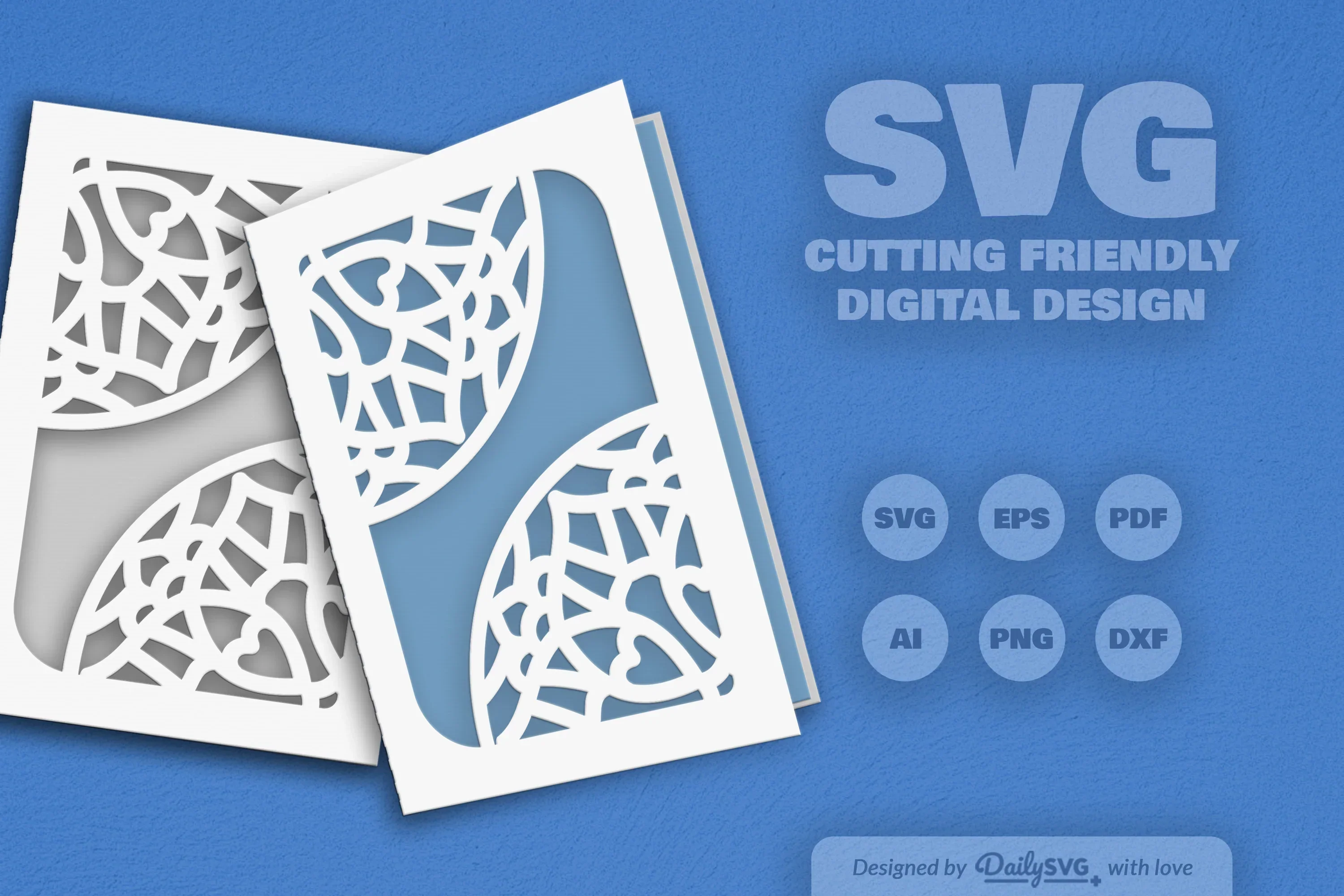 Mandala Corner Greeting Card Papercut Clipart SVG Bundle - Image 4