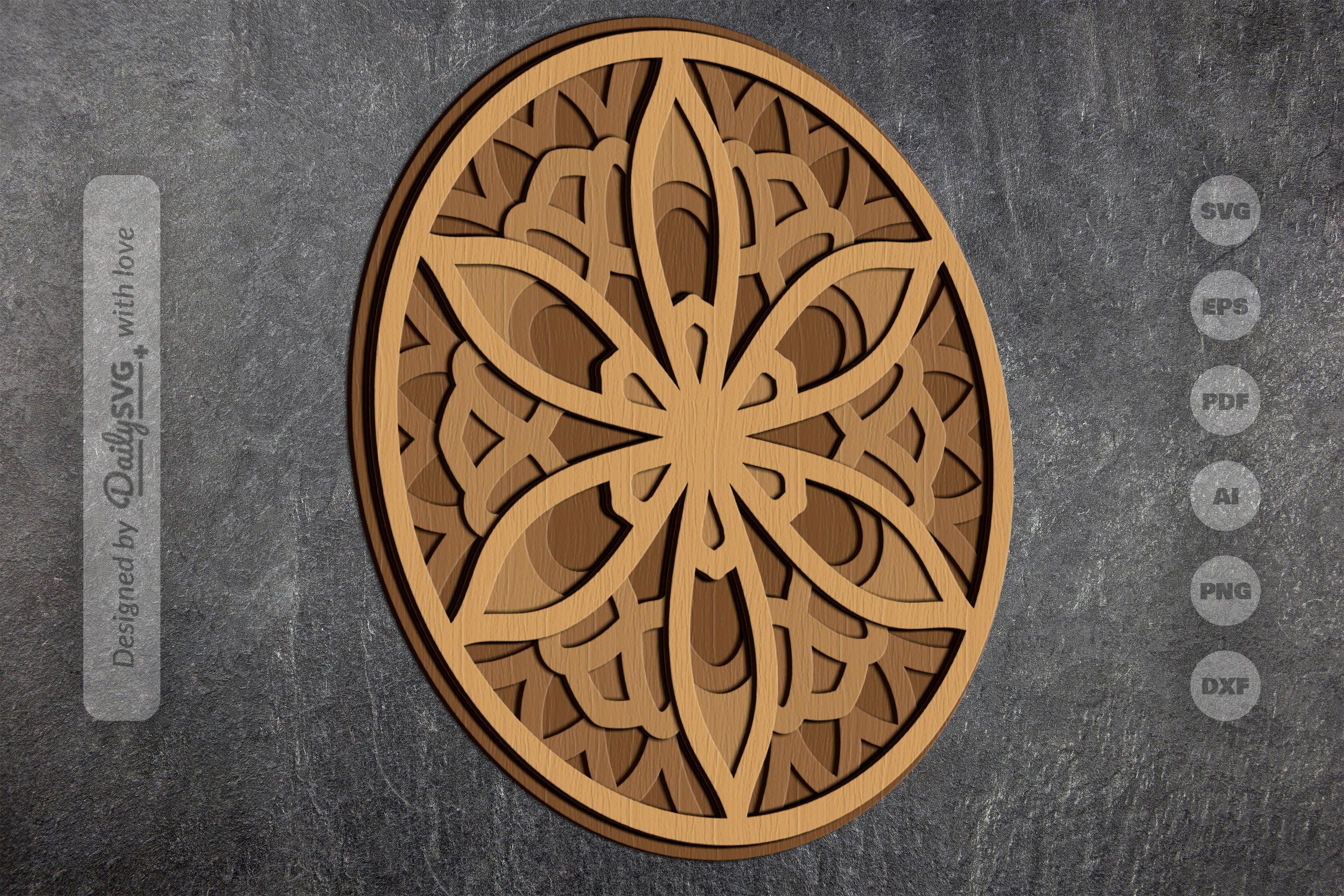 Mandala Decoration Laser Cut SVG Bundle - Image 3