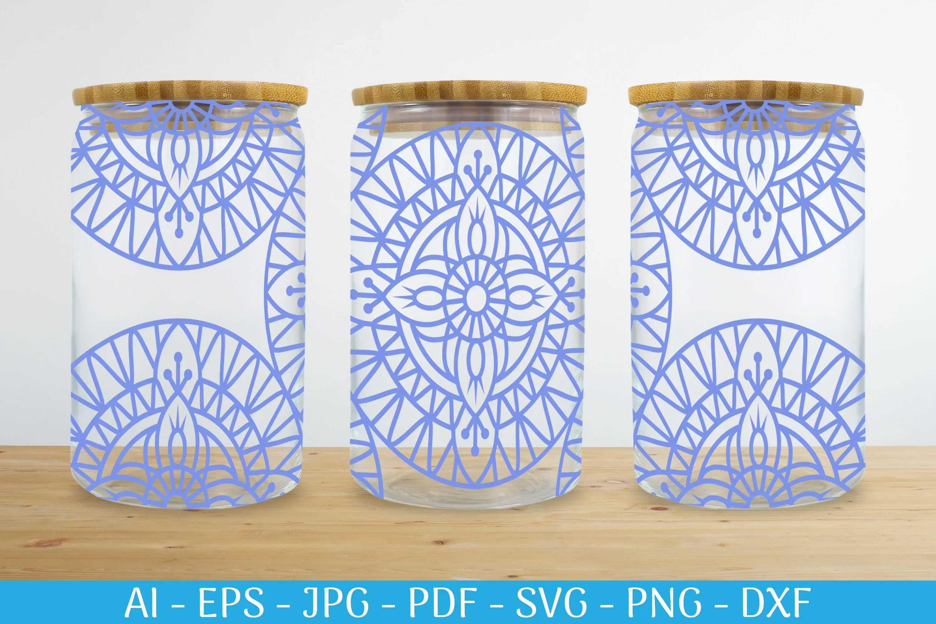 Mandala Designs SVG Bundle: 16 OZ Can Glass Wraps - Image 2
