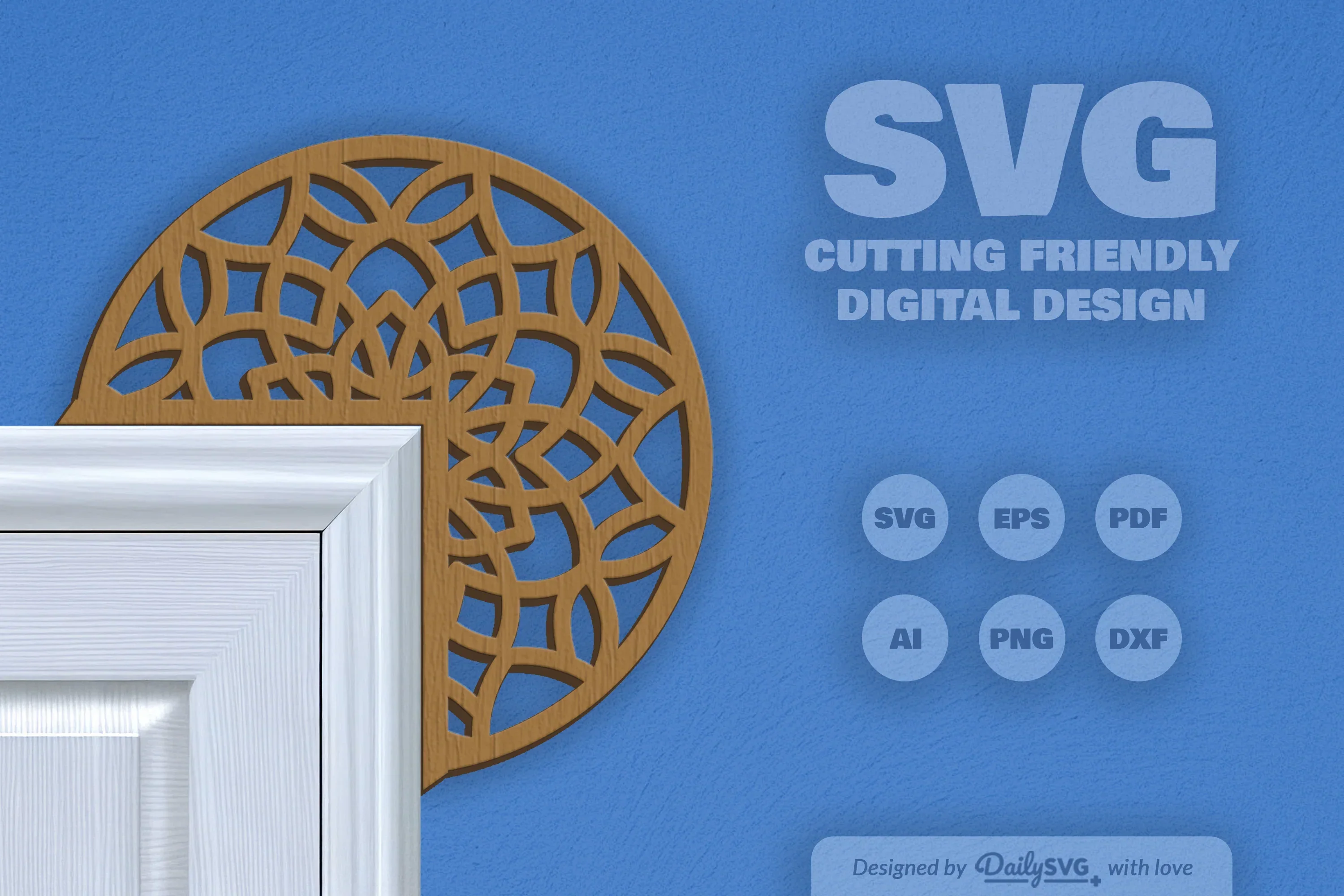 Mandala Door Corner Laser Cut Clipart - Daily SVG Bundles - Image 2