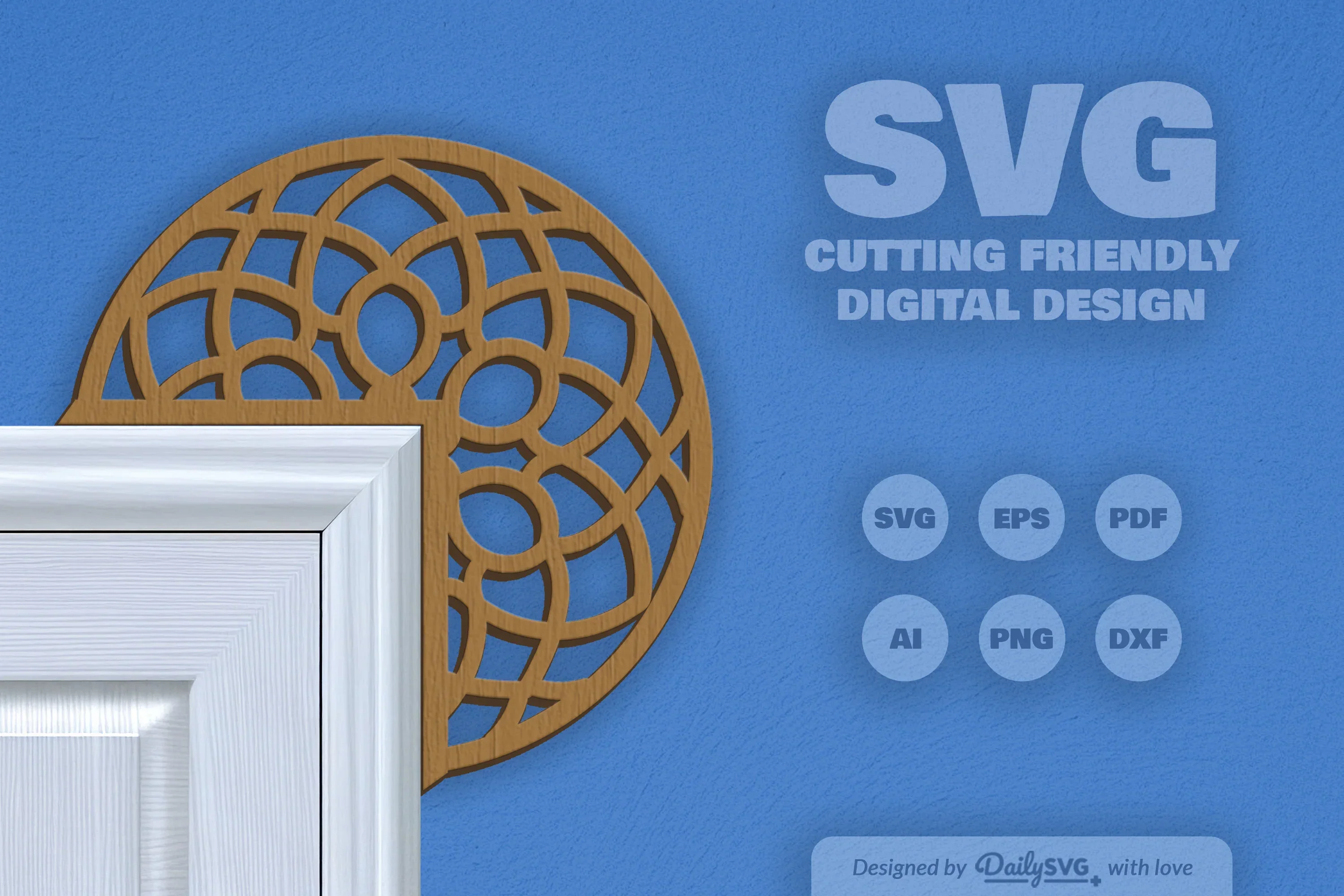 Mandala Door Corner Laser Cut Clipart - Daily SVG Bundles - Image 6