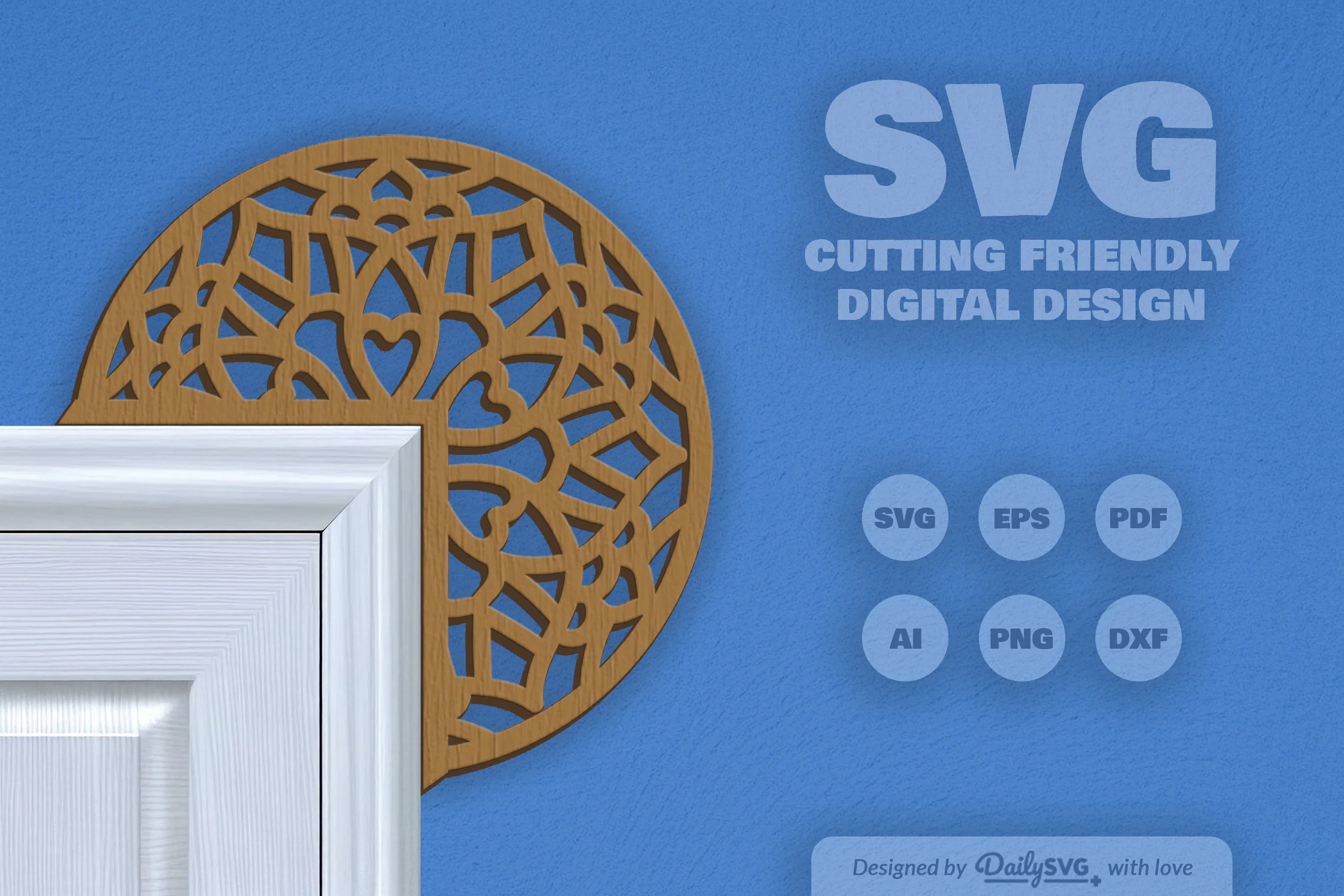 Mandala Door Corner Laser Cut Clipart - Daily SVG Bundles - Image 9