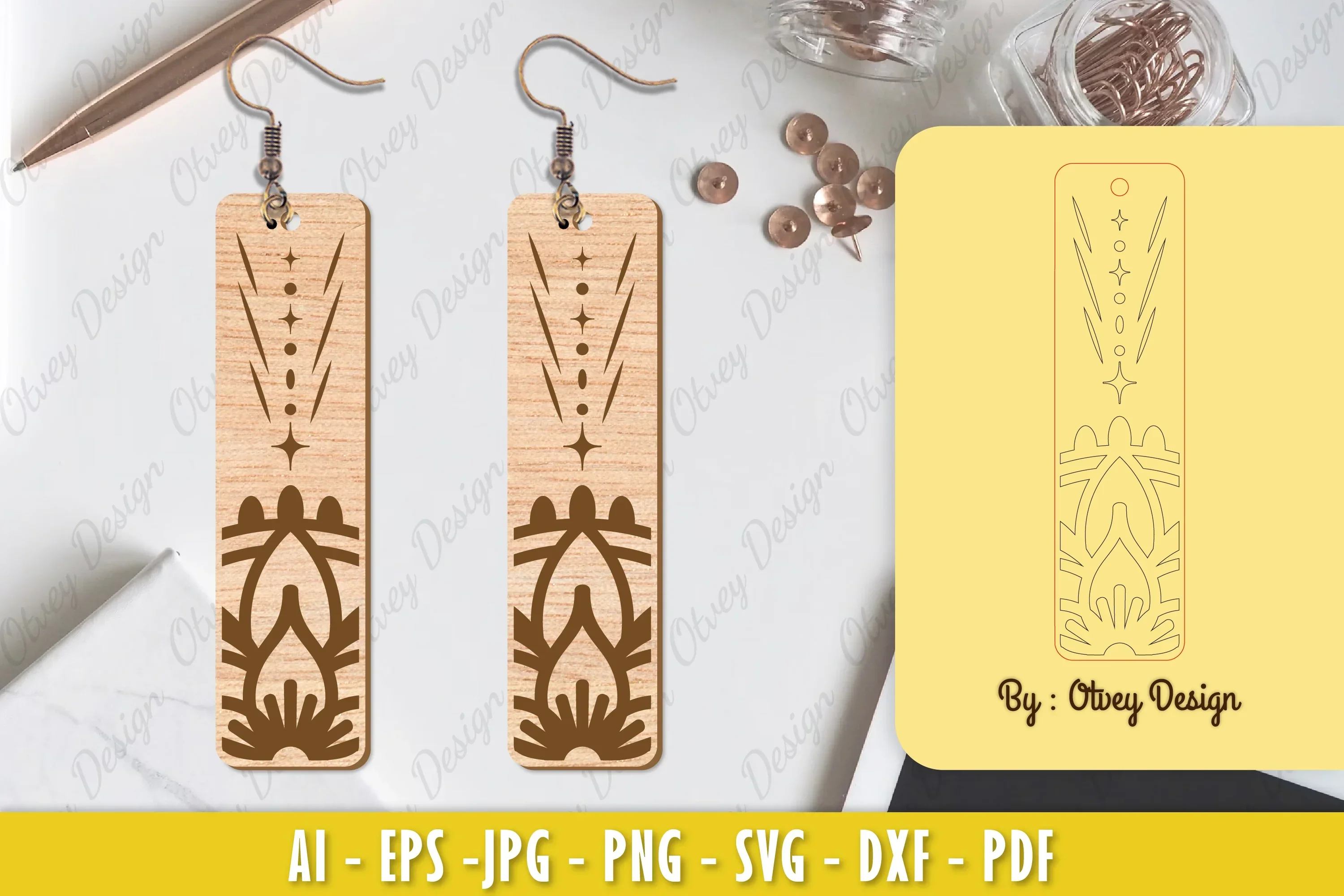Mandala Earrings SVG Bundle