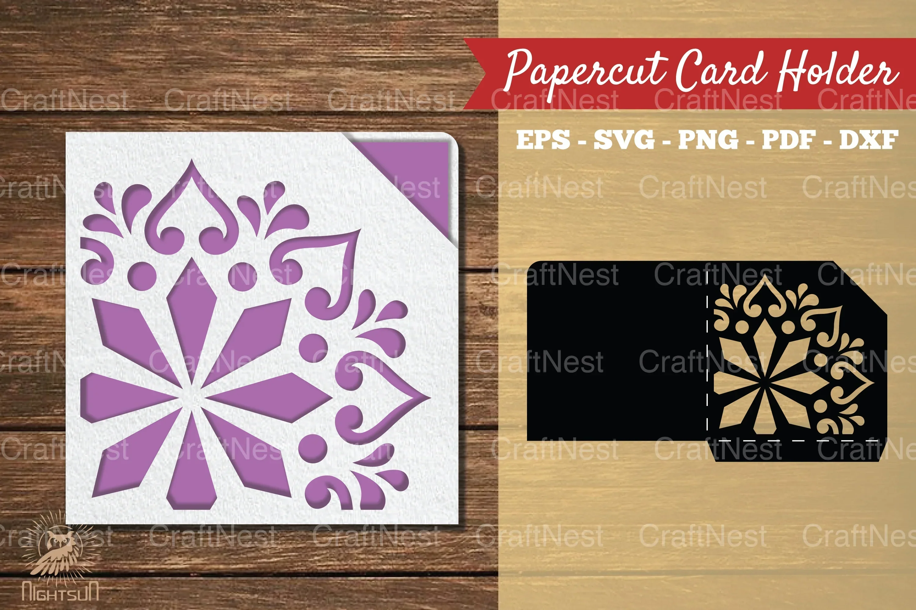 Mandala Papercut Card Holder SVG Bundle