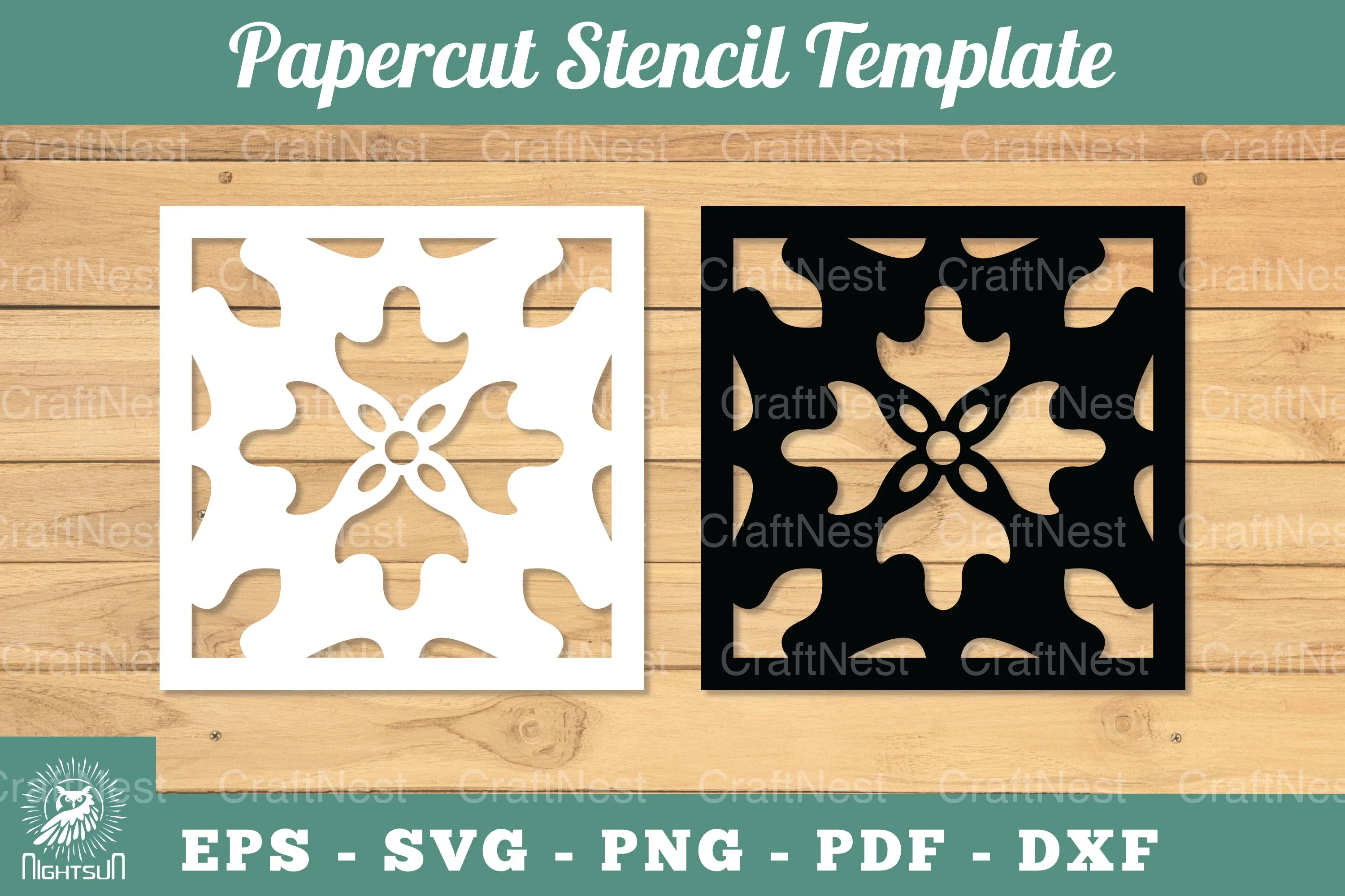 Mandala Papercut Stencil Template Clipart Bundle