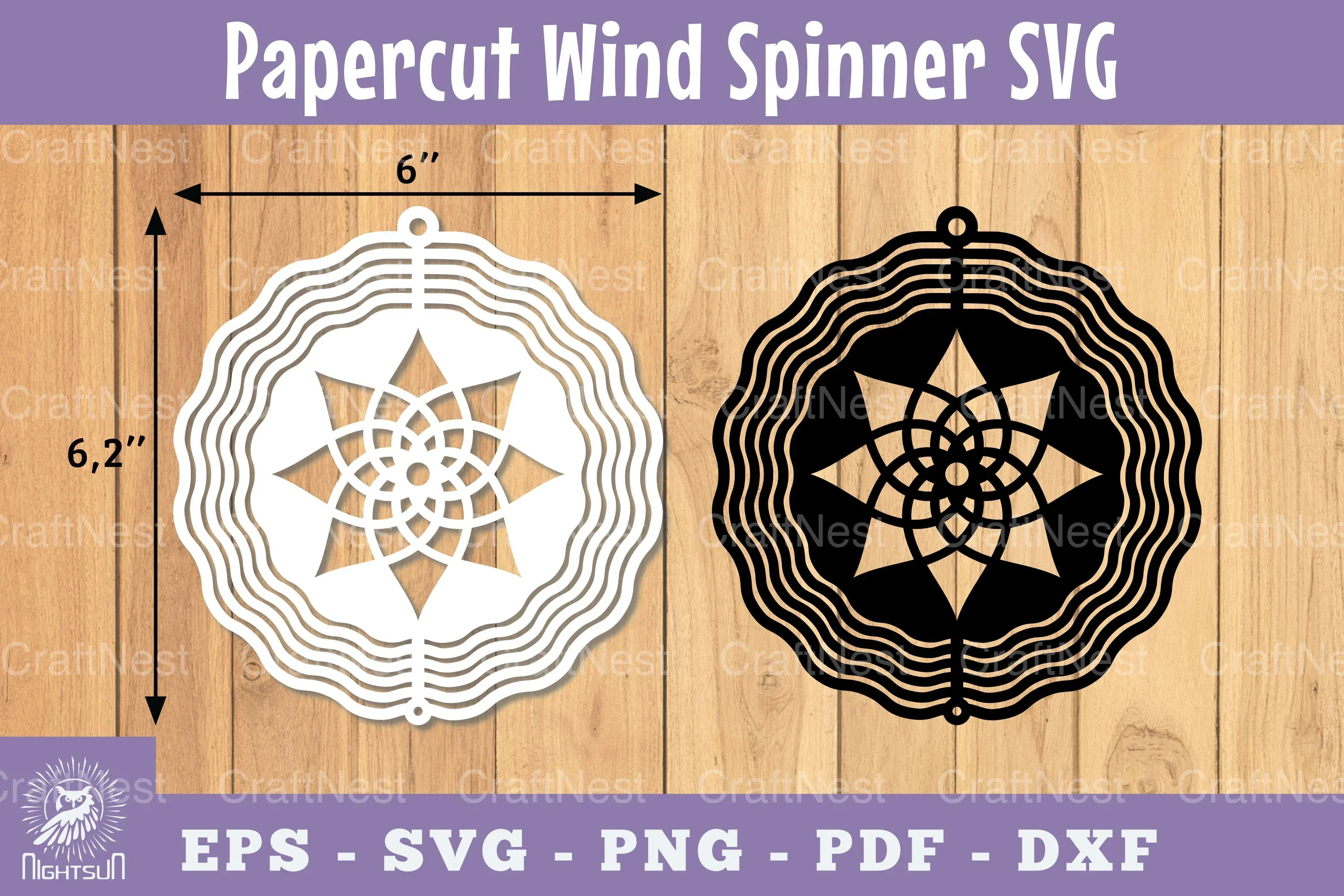 Mandala Papercut Wind Spinner Clipart Bundle