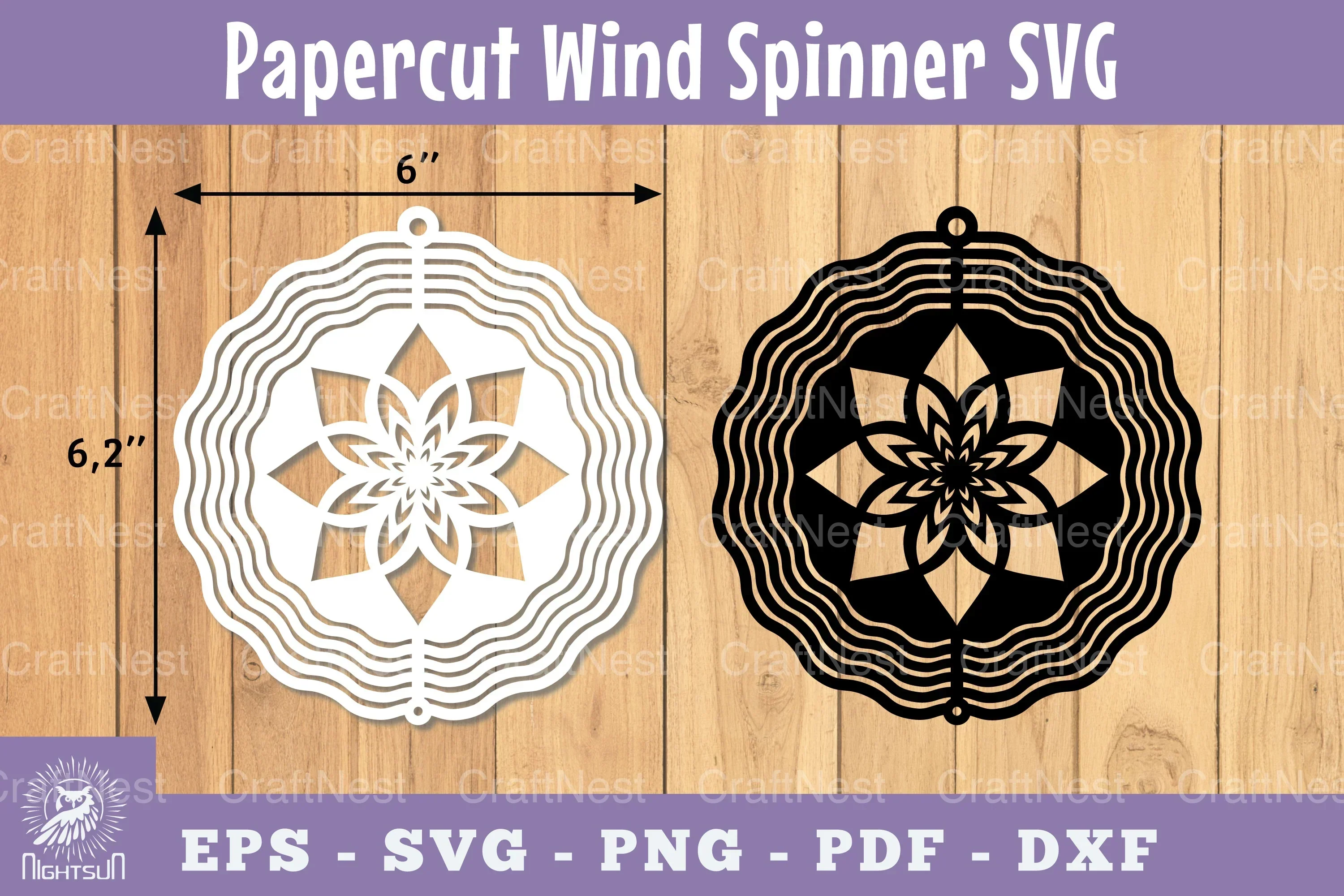 Mandala Papercut Wind Spinner SVG Bundle