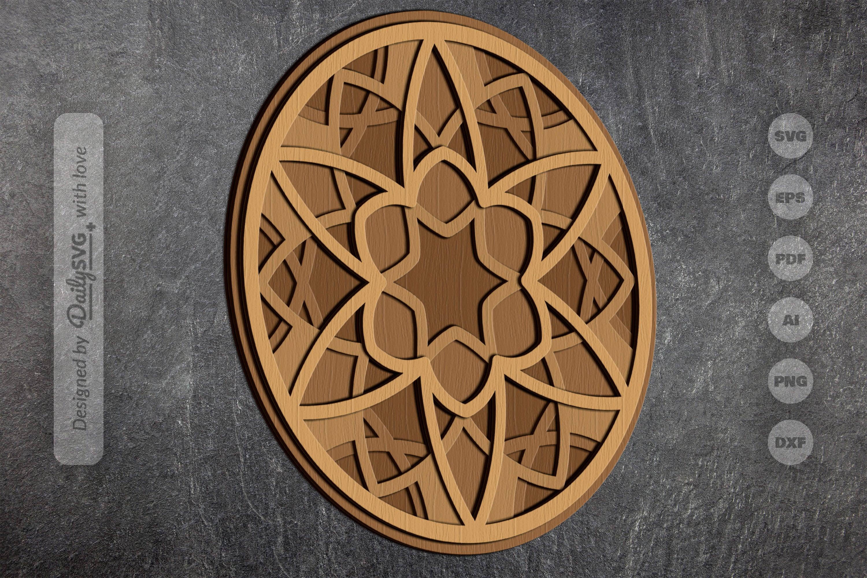 Mandala Round Laser Cut SVG Bundle - Image 3