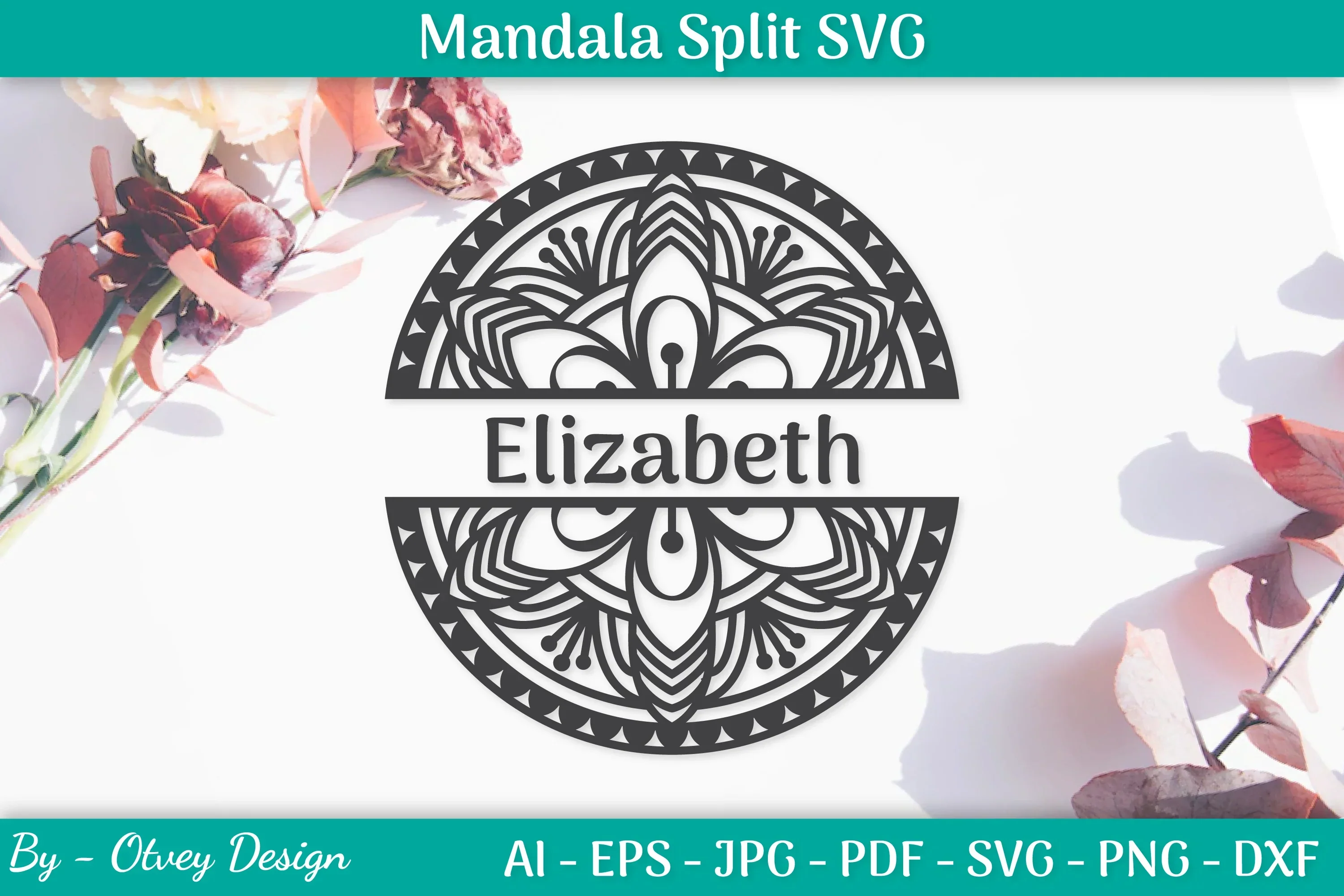 Mandala Split SVG Template Bundle