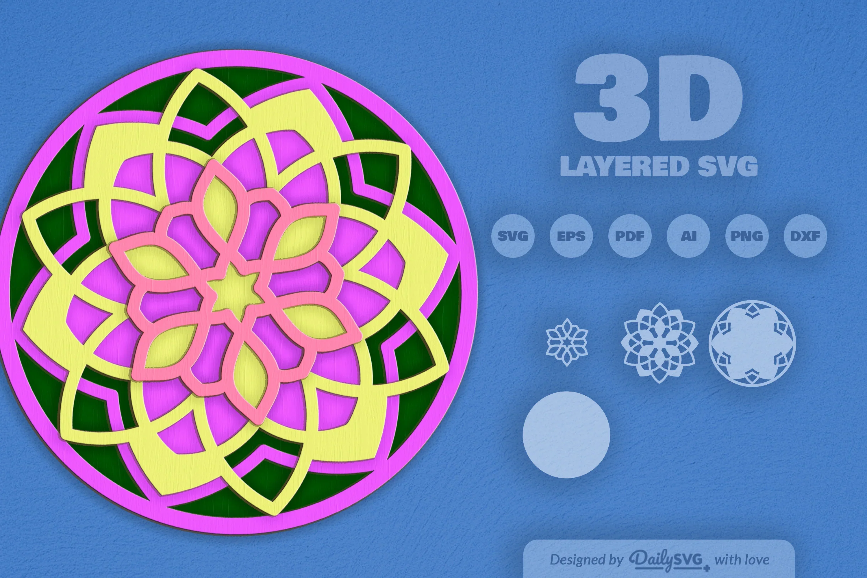 Mandala Wood Laser Cut SVG Bundle - Image 2