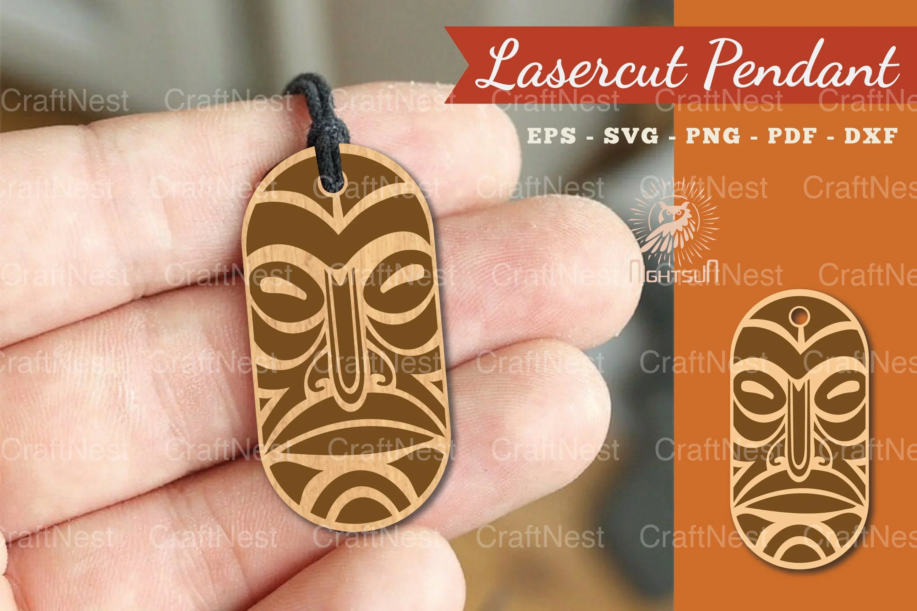 Mask Laser Cut Pendant Clipart Bundle