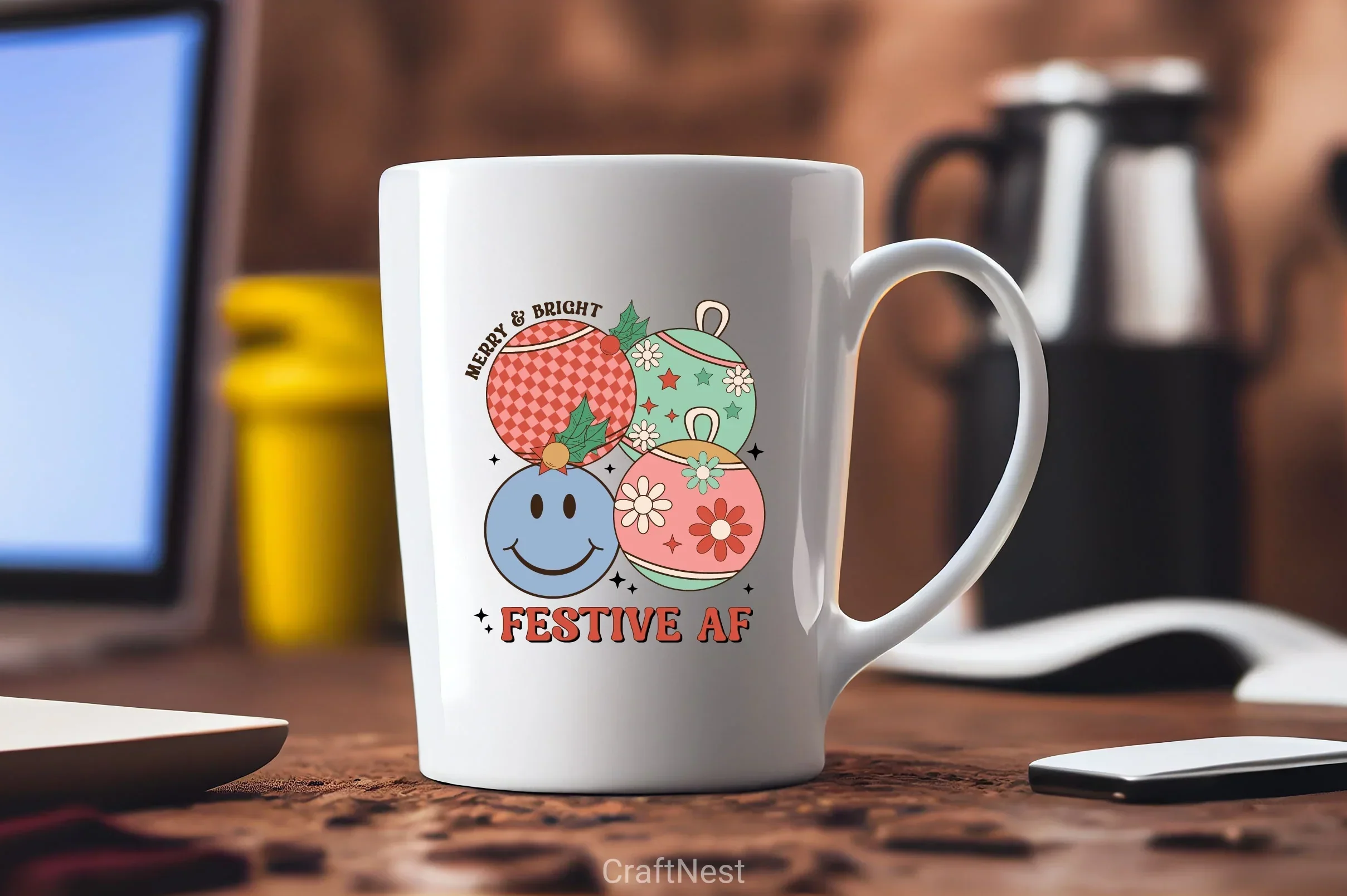 Merry & Bright Festive Af SVG Bundle - Image 3