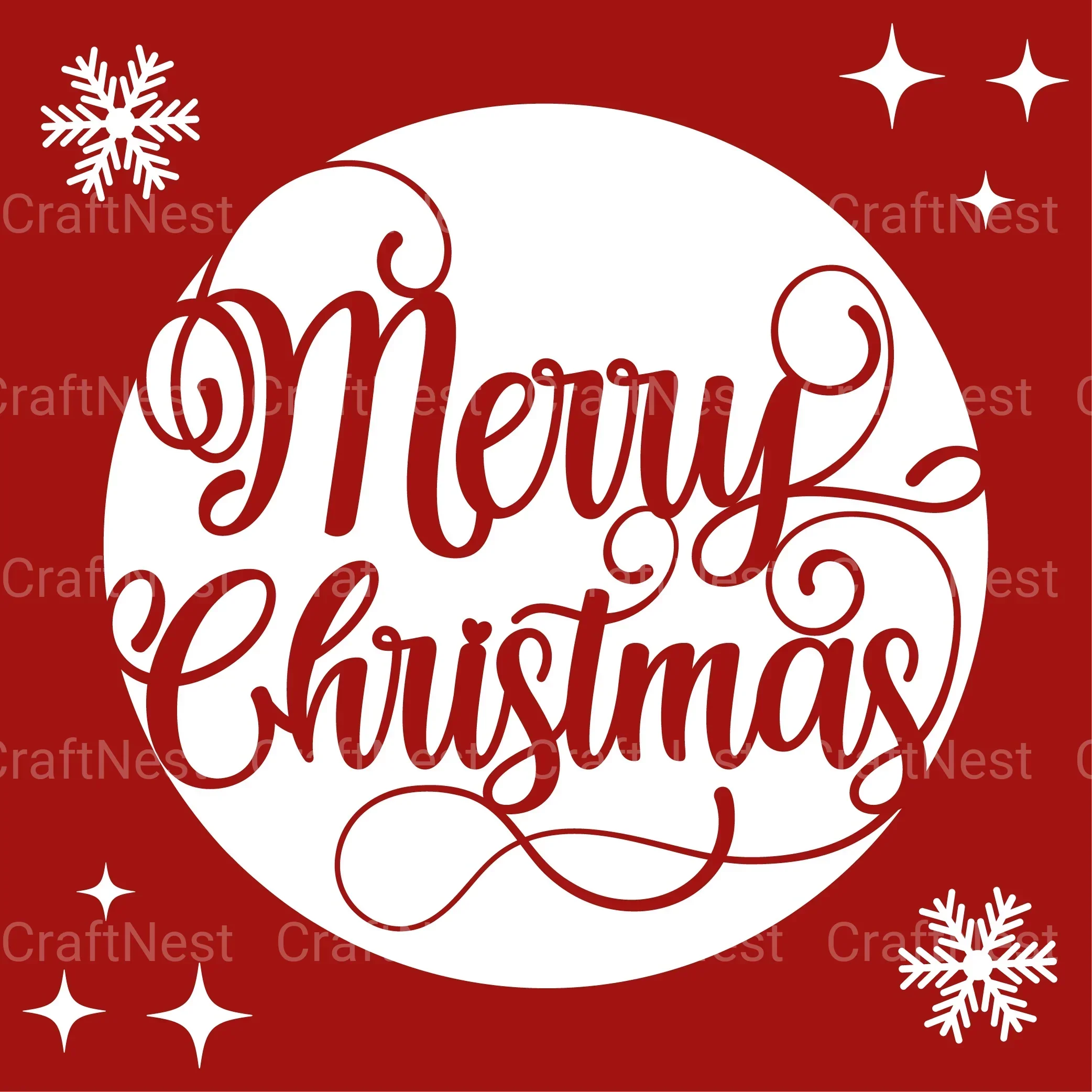 Merry Christmas 3D Layered Papercut SVG Bundle - Image 5