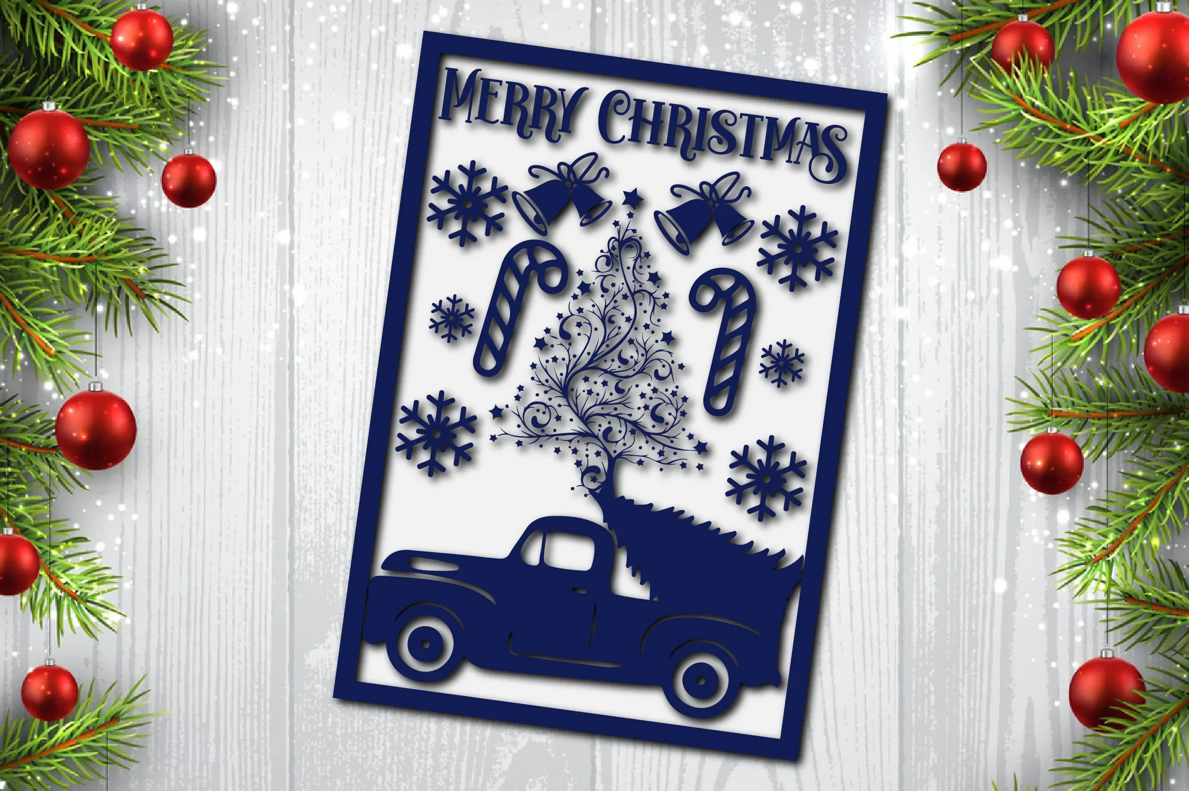 Merry Christmas Card SVG Bundle - Image 3
