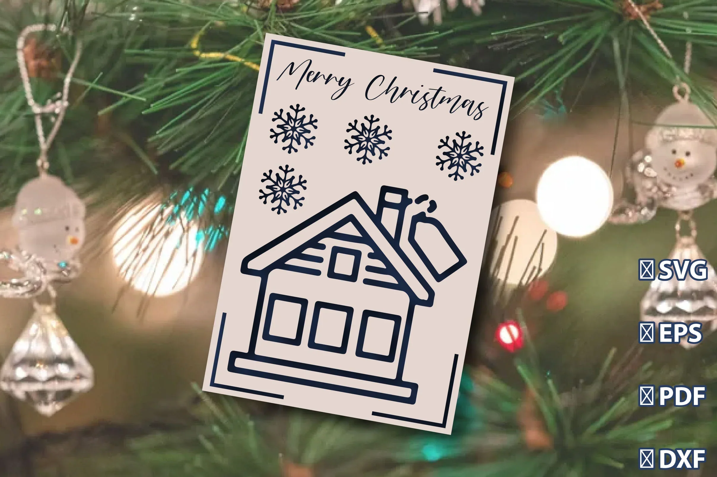 Merry Christmas Card SVG Bundle - Image 5