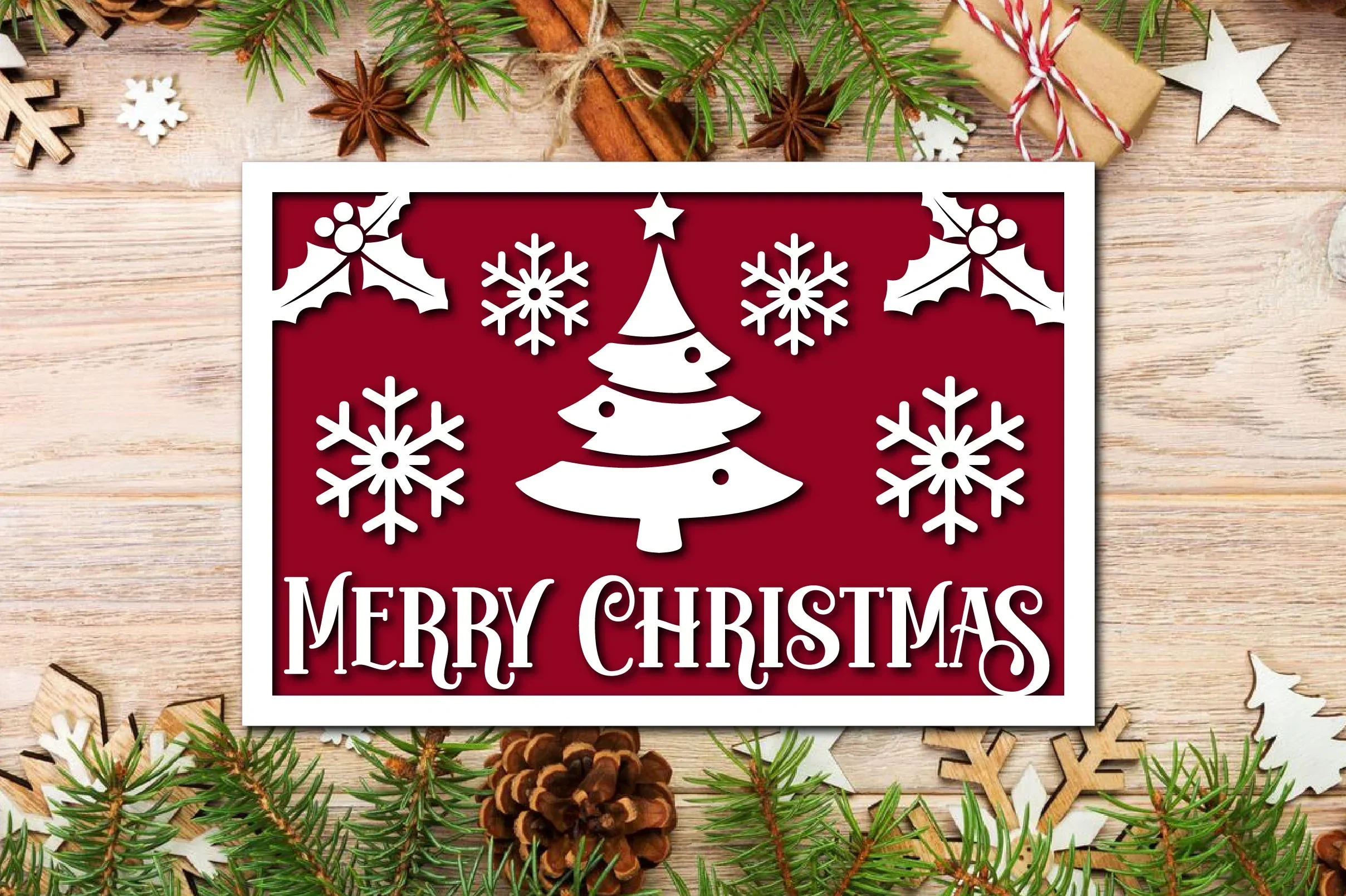 Merry Christmas Card SVG Bundle - Image 7